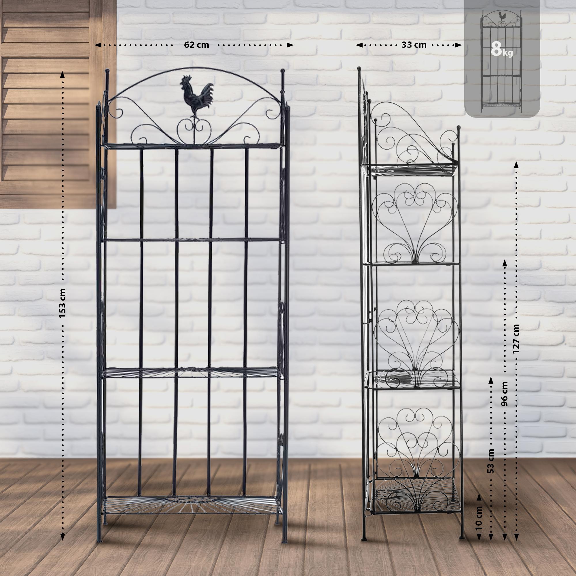 Standregal Mia aus Eisen 153 x 62 cm