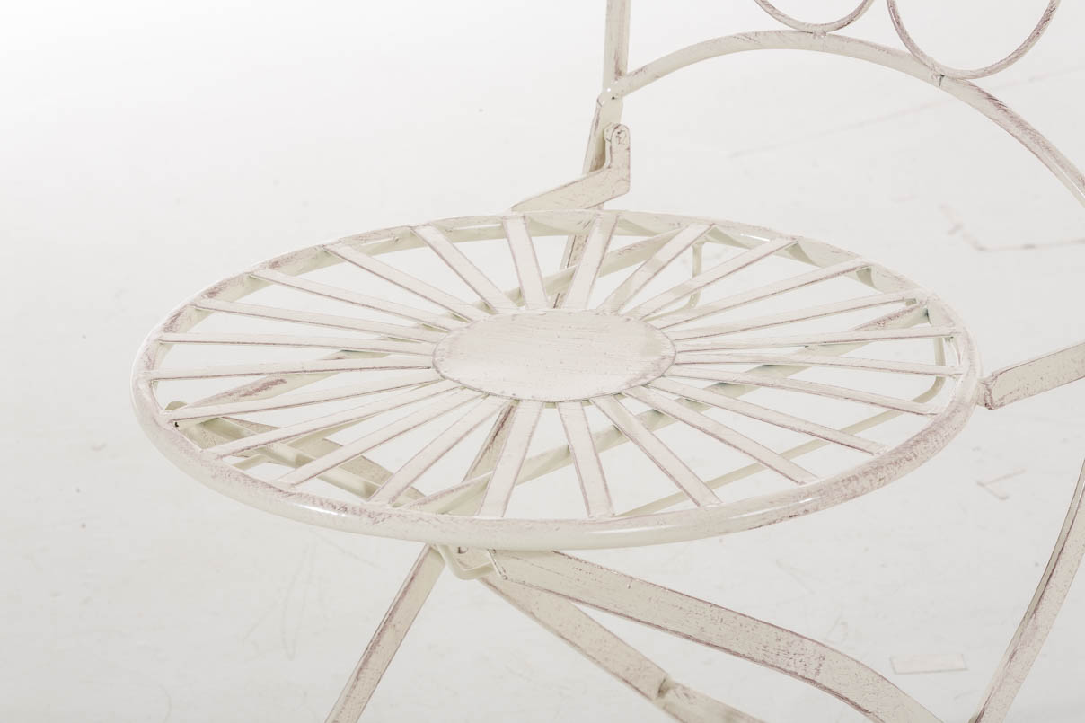 Eisen Gartenstuhl Indra antik-creme