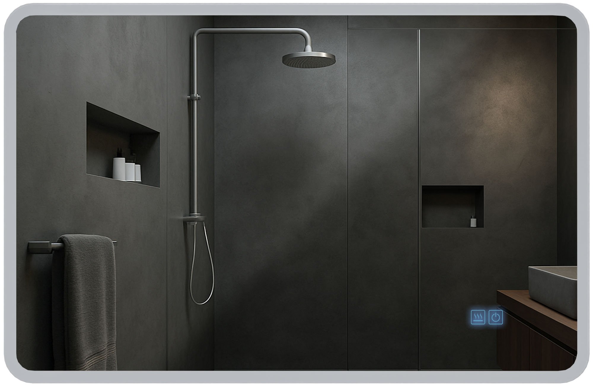 Badspiegel Jericho mit Bluetooth 70x100 cm