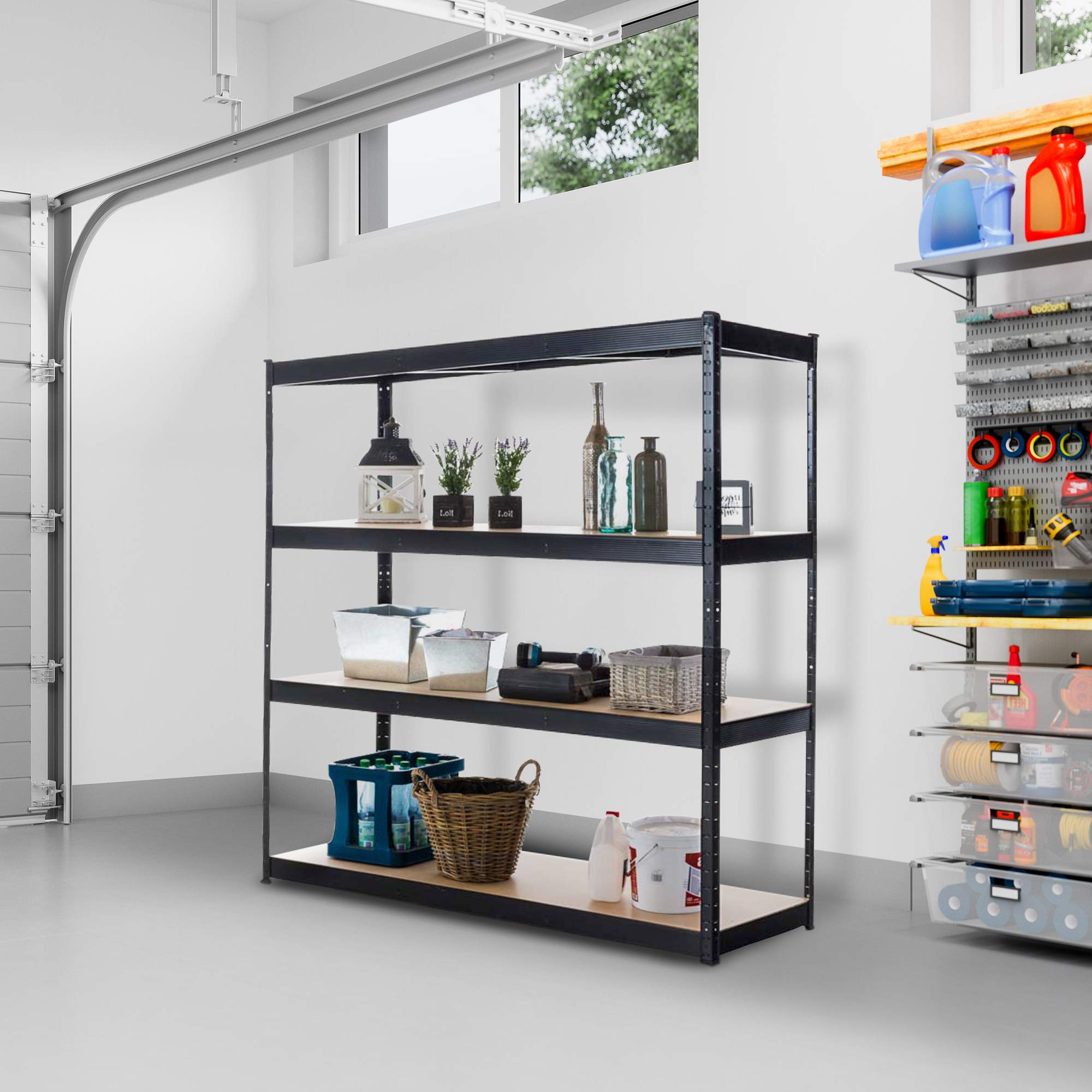 Lagerregal 160x60x180 cm schwarz