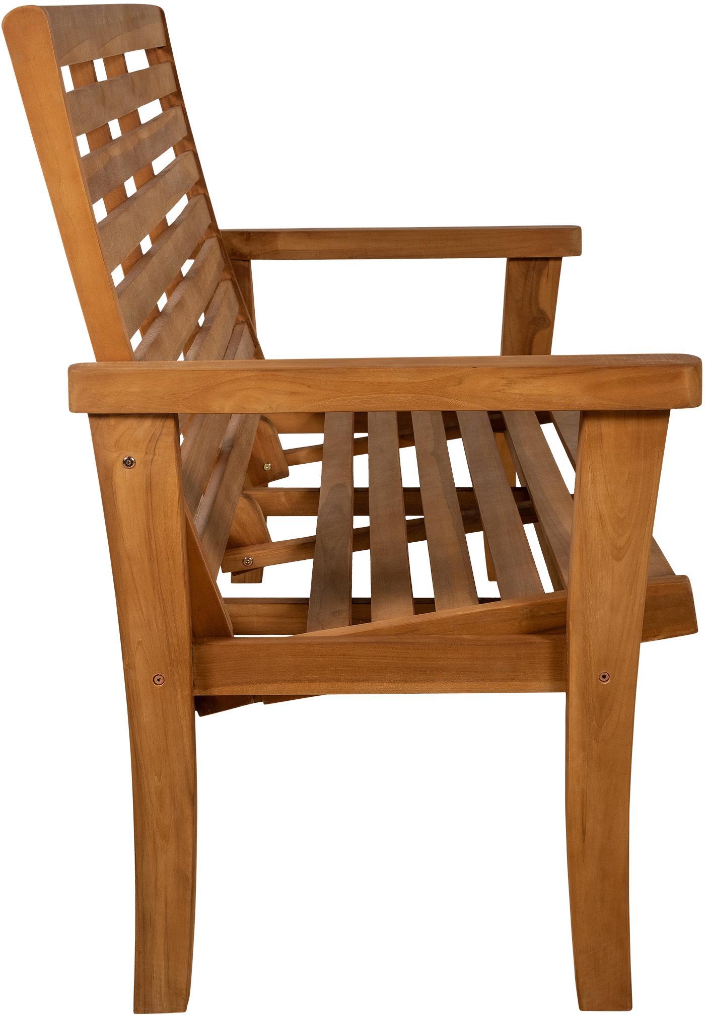 Teakbank Nicosia mit Liegefunktion teak 180 cm