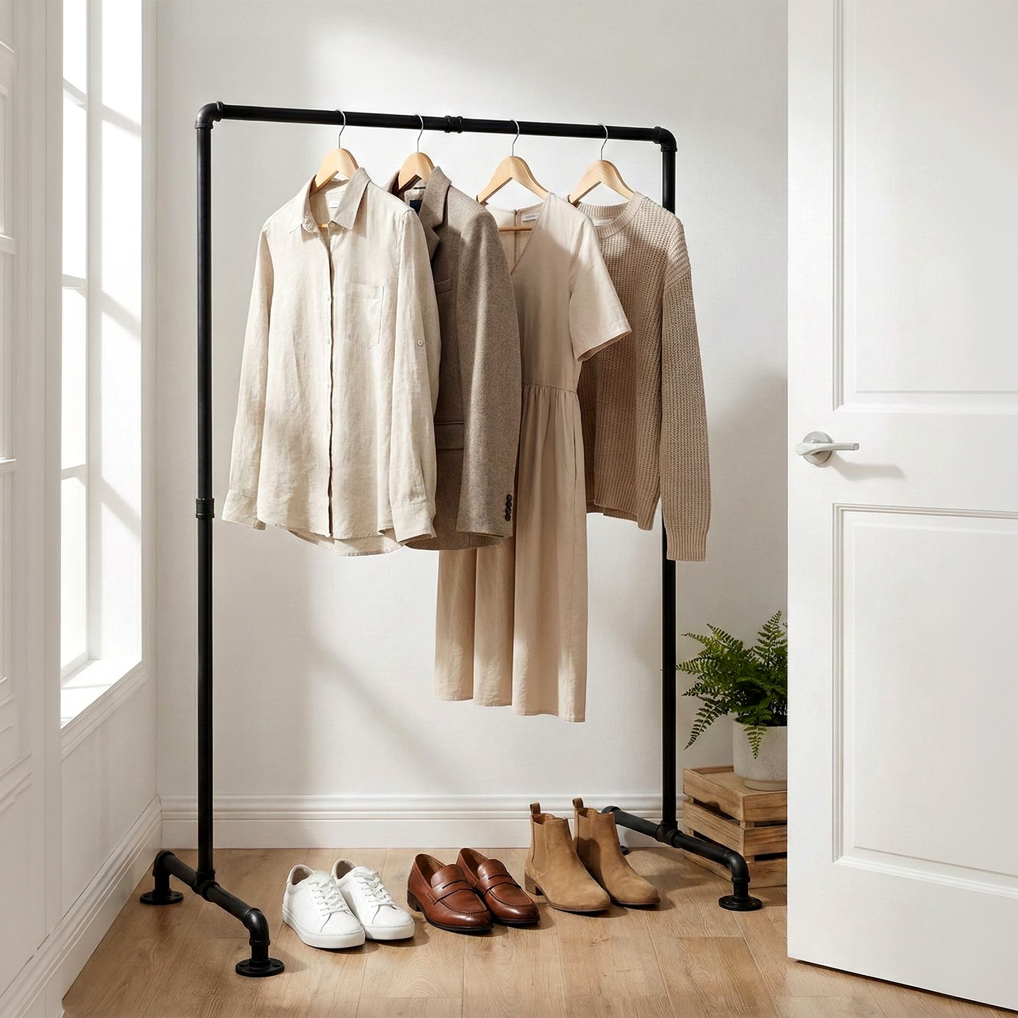Kleiderständer Jersey schwarz 120 cm