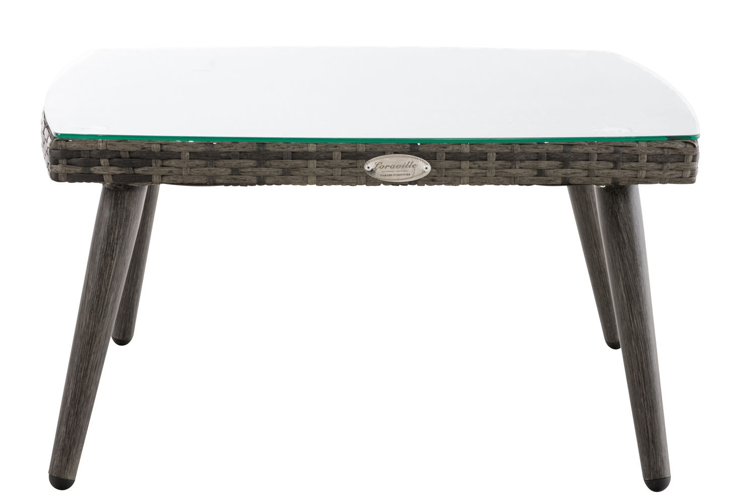 Polyrattan Tisch Ameland grau-meliert 30 cm