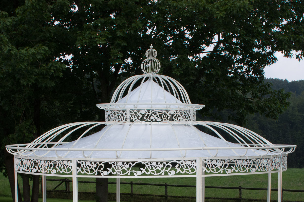Dach für Luxus Pavillon Romantik weiß Ø 350 cm