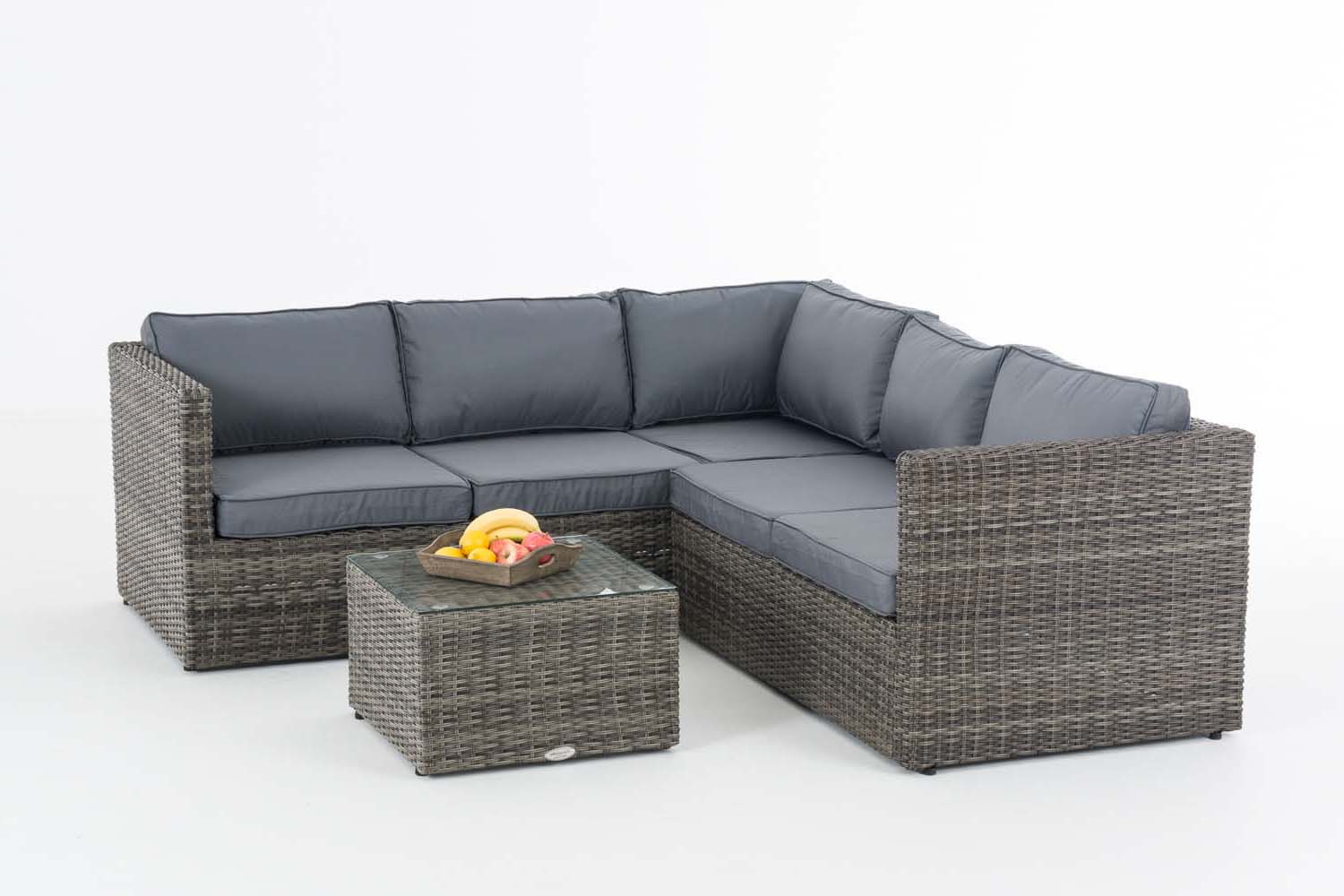 Polyrattan Ecksofa-Garnitur Genero 5mm
