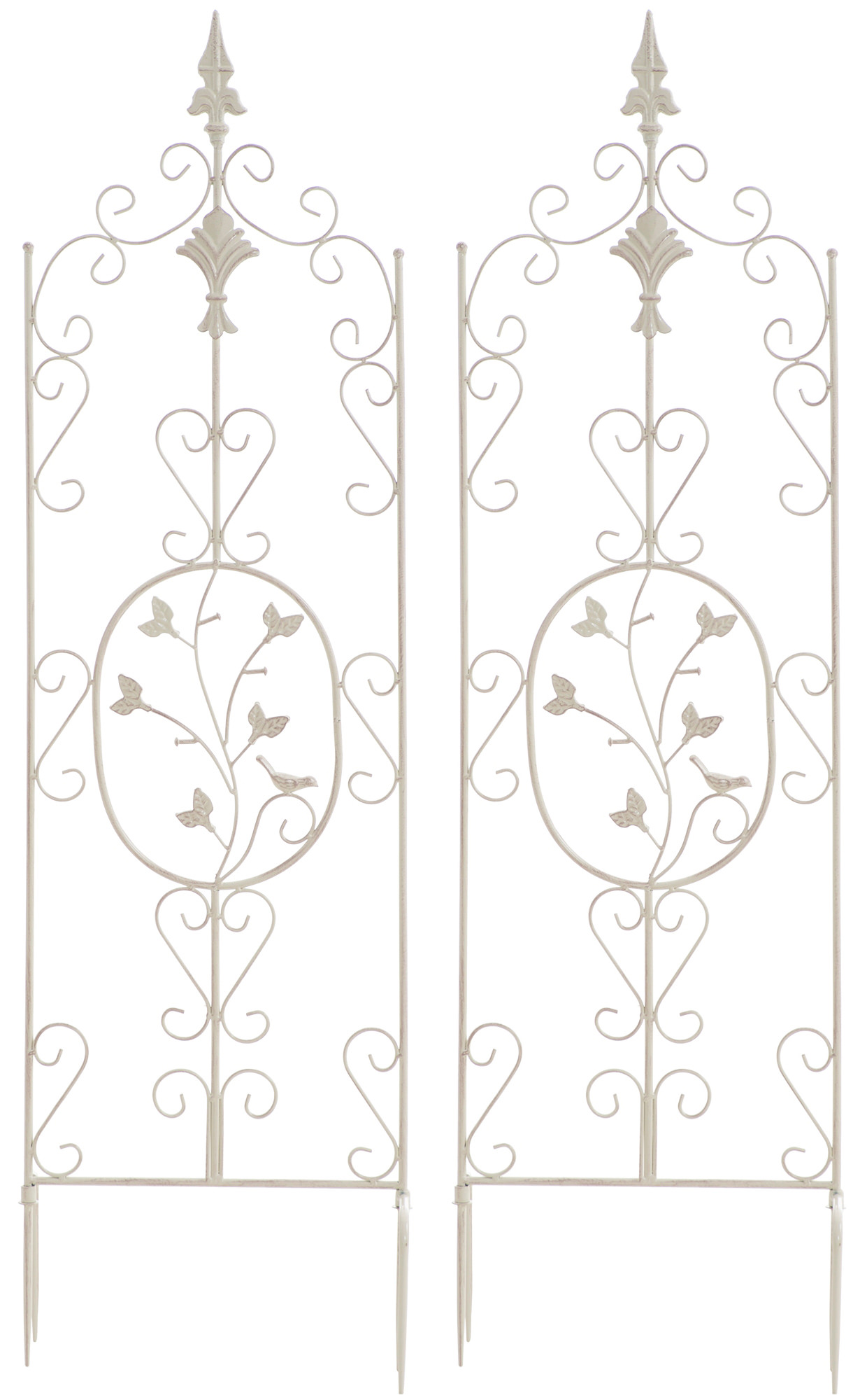 2er Set Rankgitter Burgus antik-creme