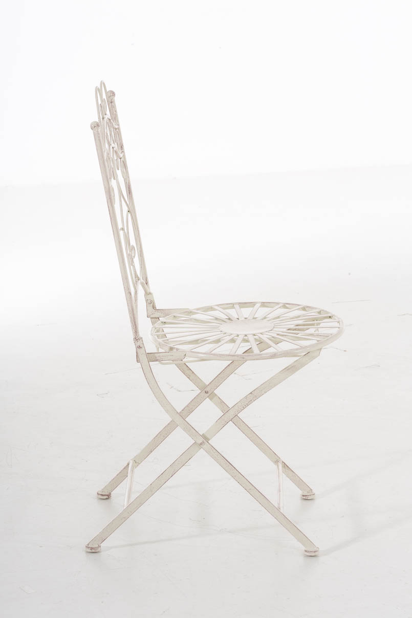 Eisen Gartenstuhl Indra antik-creme