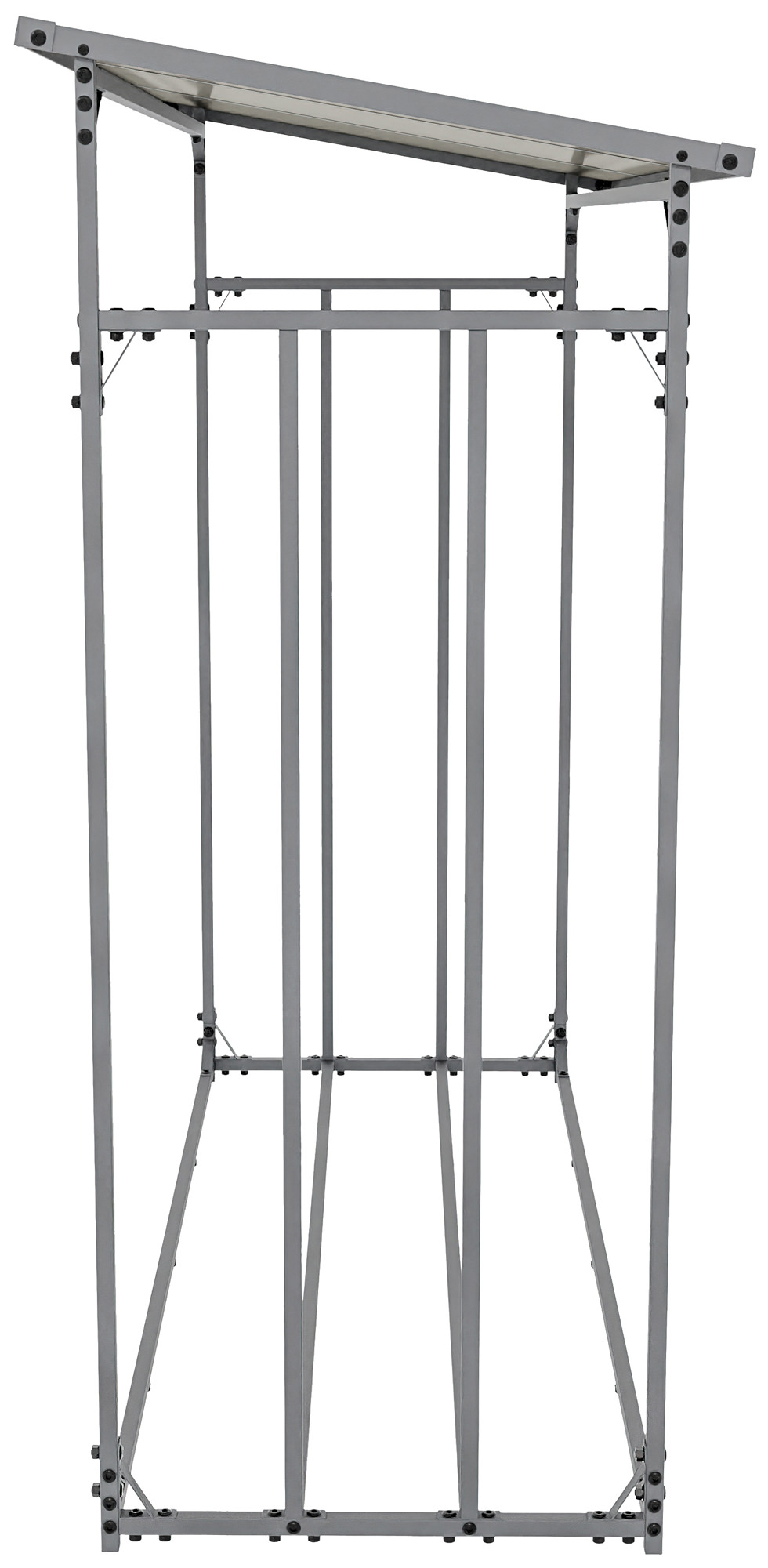 Kaminholzunterstand Ruston Aluminium + Abdeckplane XL