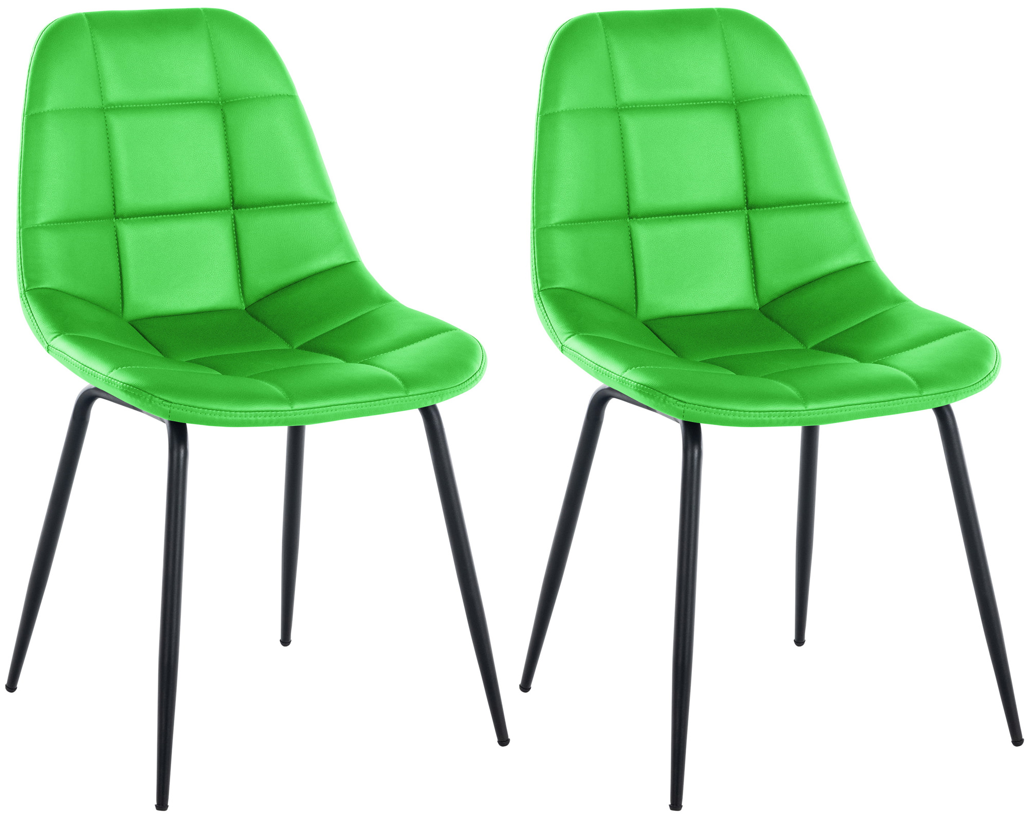 2er Set Stuhl Tom grün Kunstleder