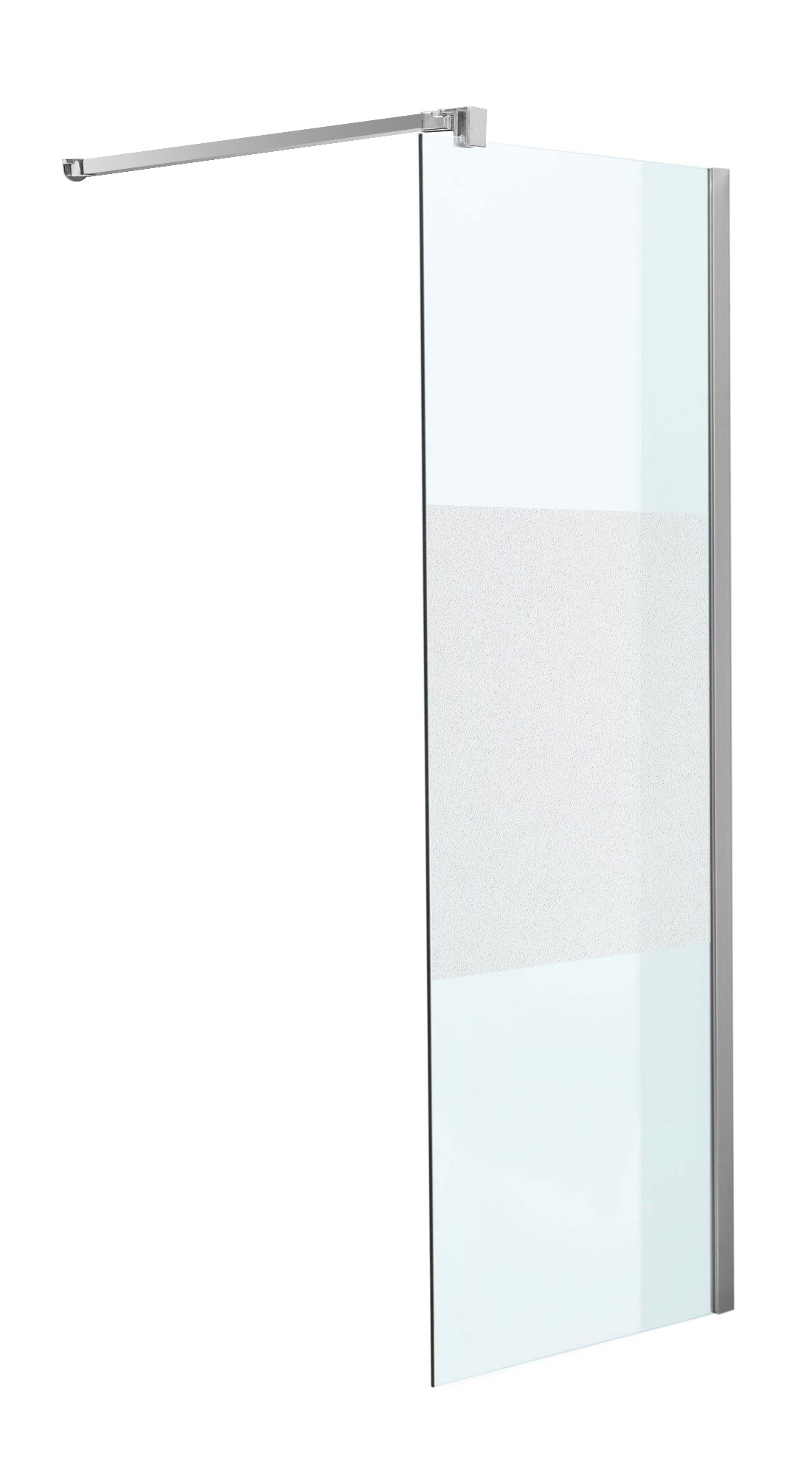Duschabtrennung NANO Glas halbmilchglas 70x200x100 cm