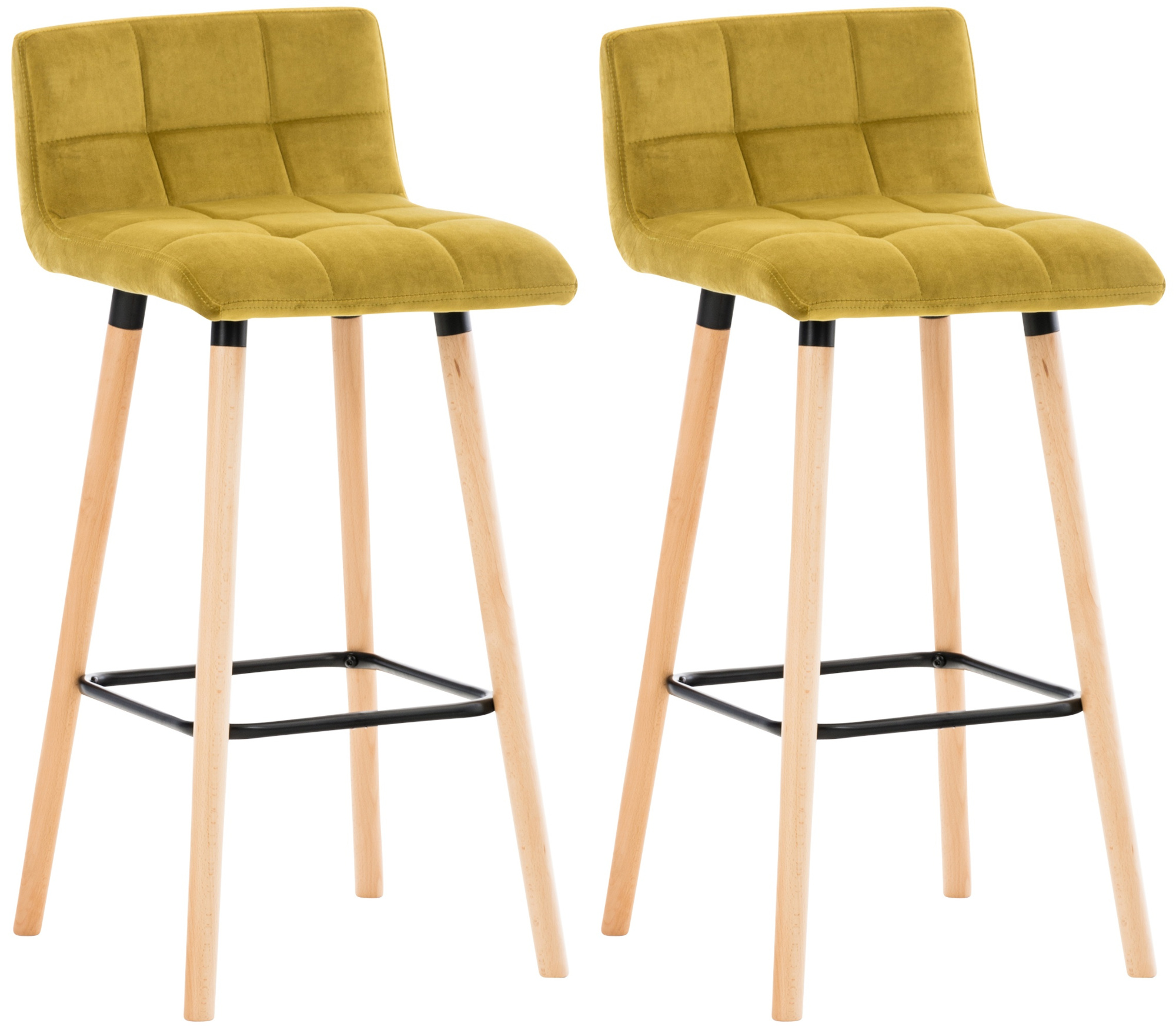 2er Set Barhocker Lincoln Samt