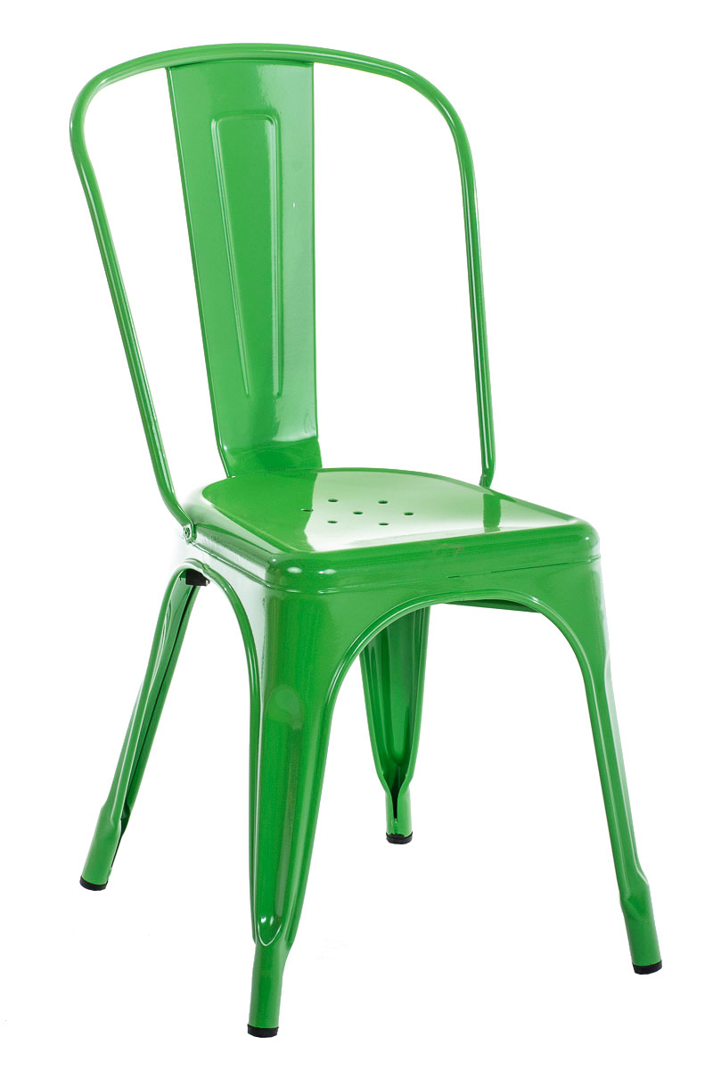 Stapelbarer Metall Stuhl Benedikt grün