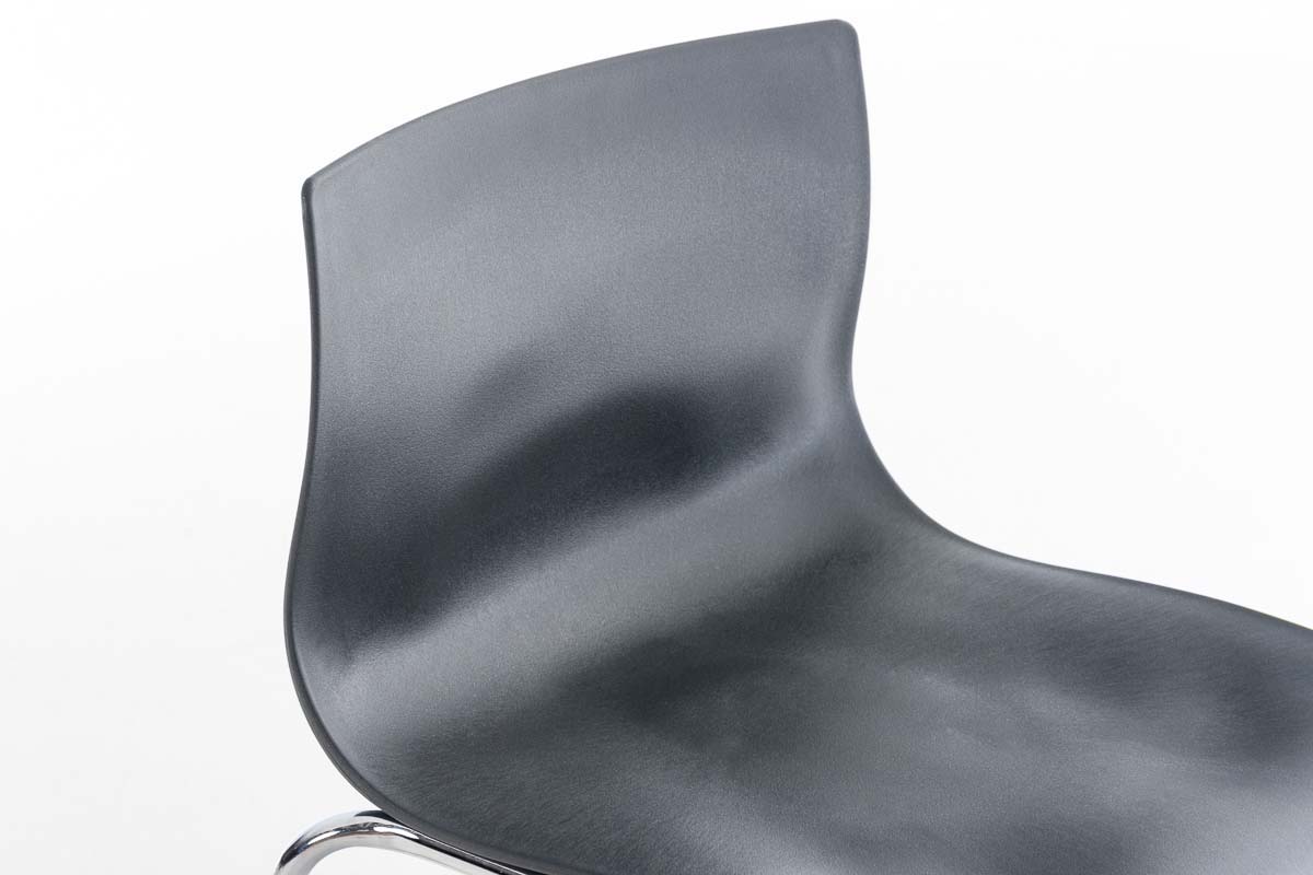 Barhocker Hoover Kunststoff 4-Fuß Gestell grau chrom