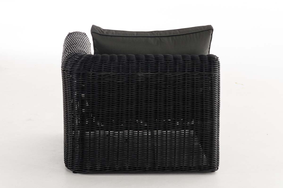 Polyrattan Eck-Sofa Marbella 5mm schwarz anthrazit