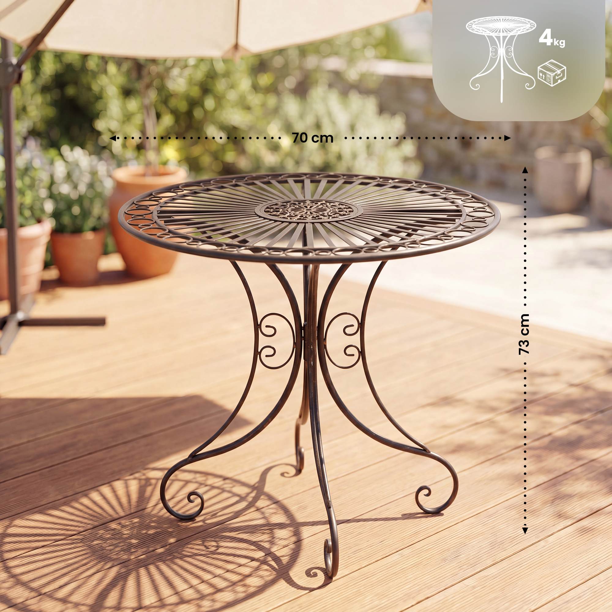 Gartentisch Hari bronze