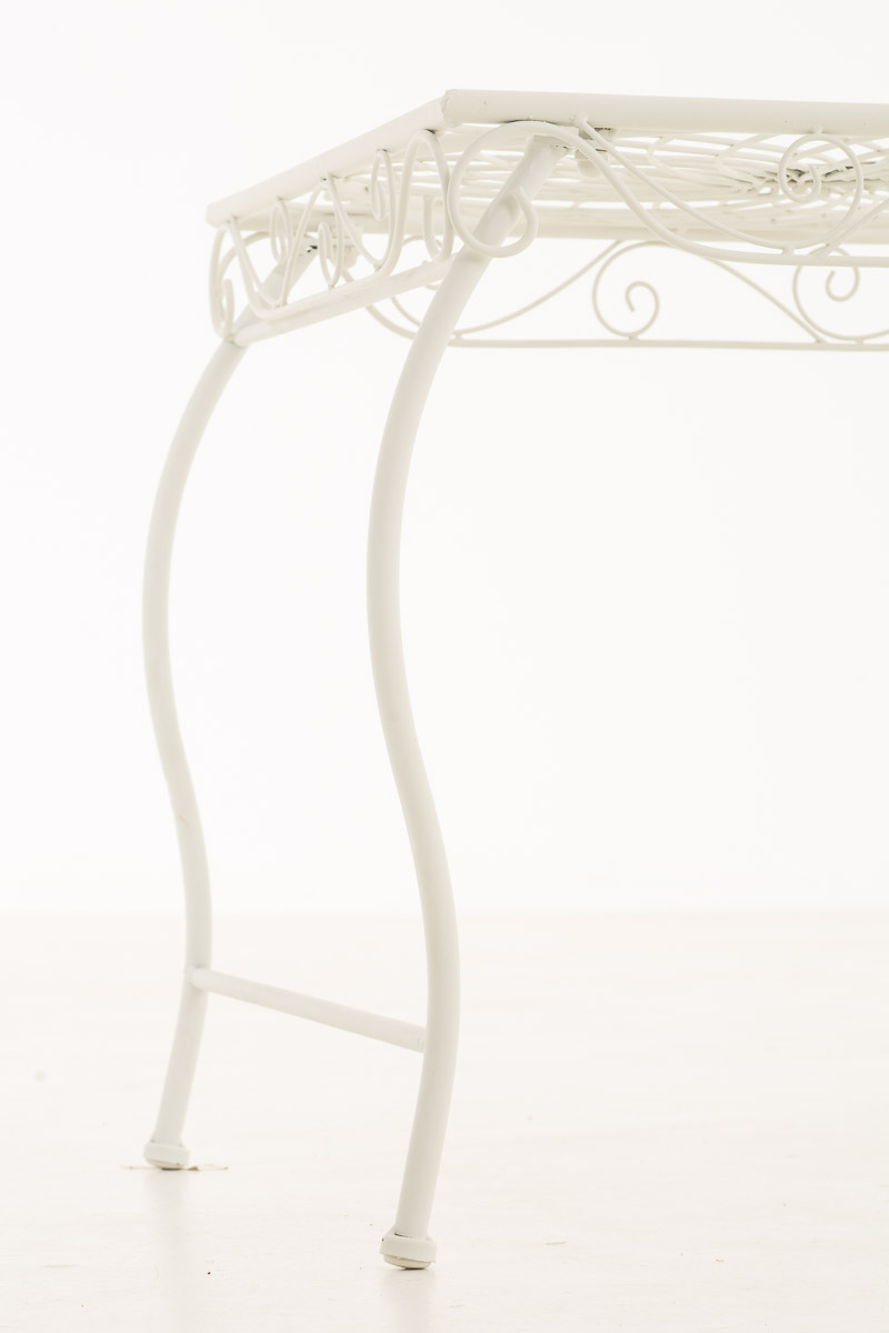 Eisentisch Zarina, 50 x 45 cm weiß