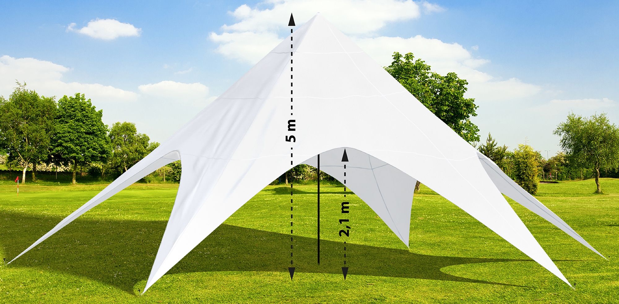 Sternzelt 12 Meter Durchmesser weiß