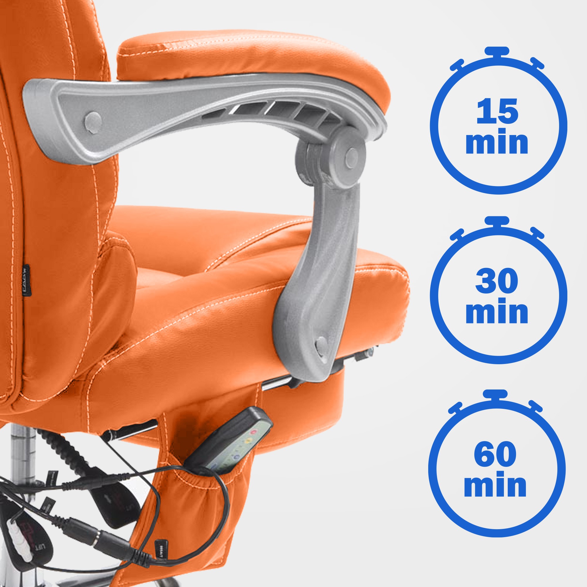 Bürostuhl Pacific mit Massagefunktion Kunstleder orange