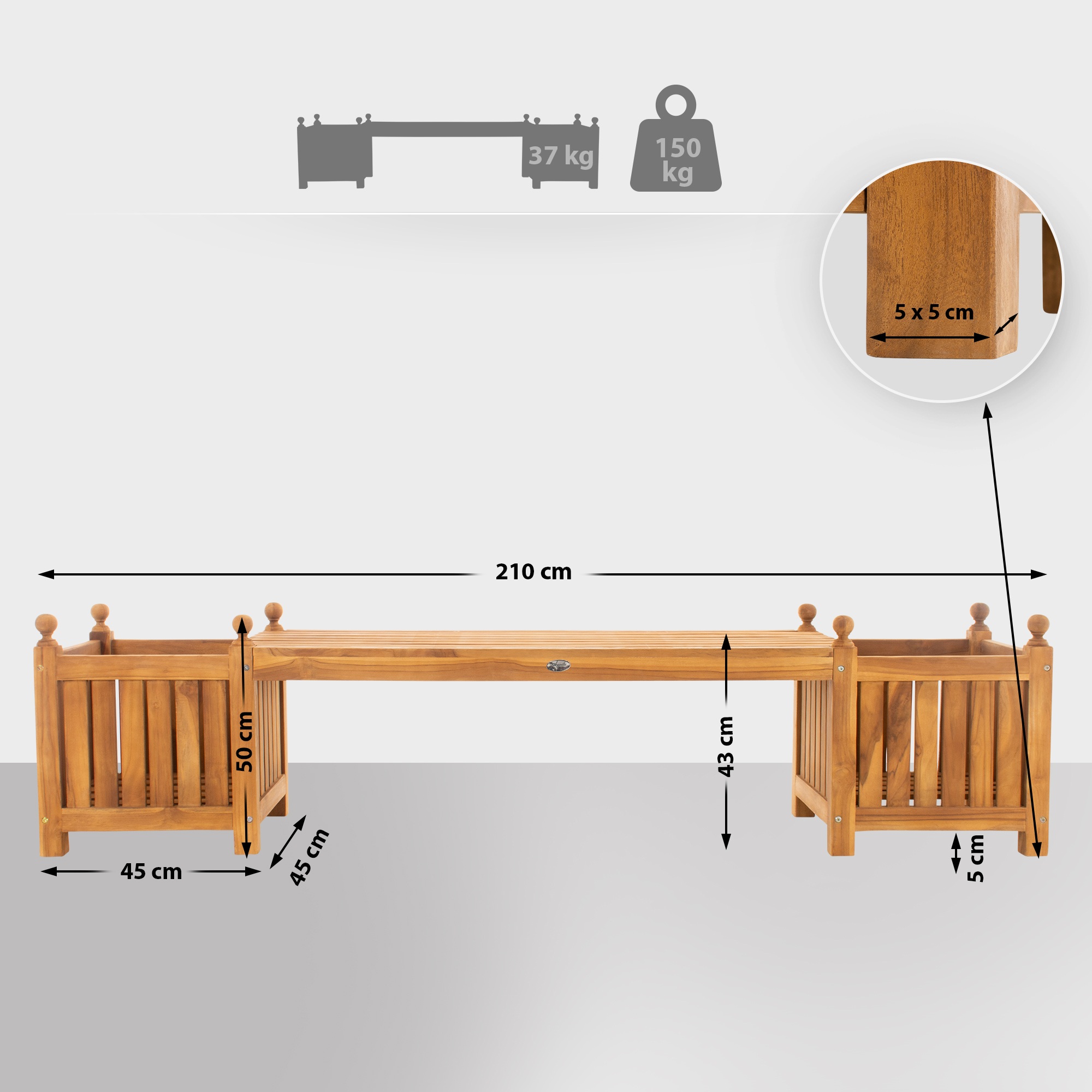 Teakbank Boston teak