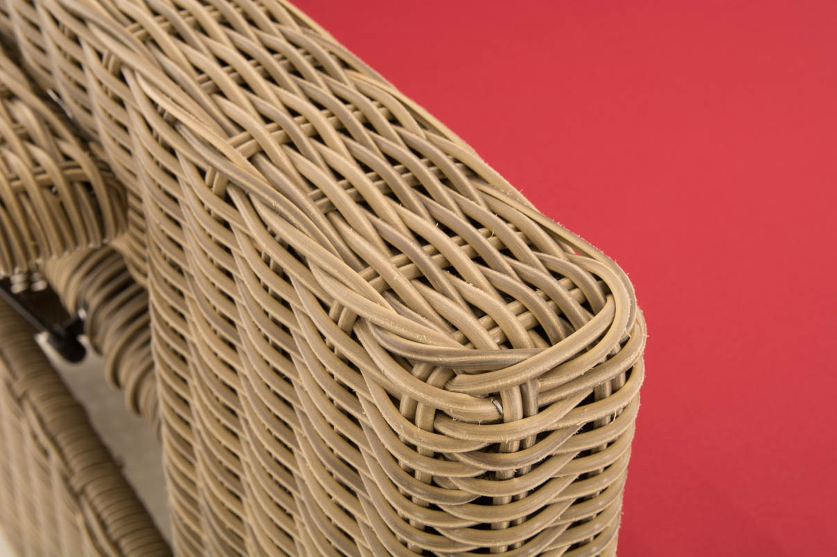 Polyrattan Sofa Ancona 5mm natura rubinrot