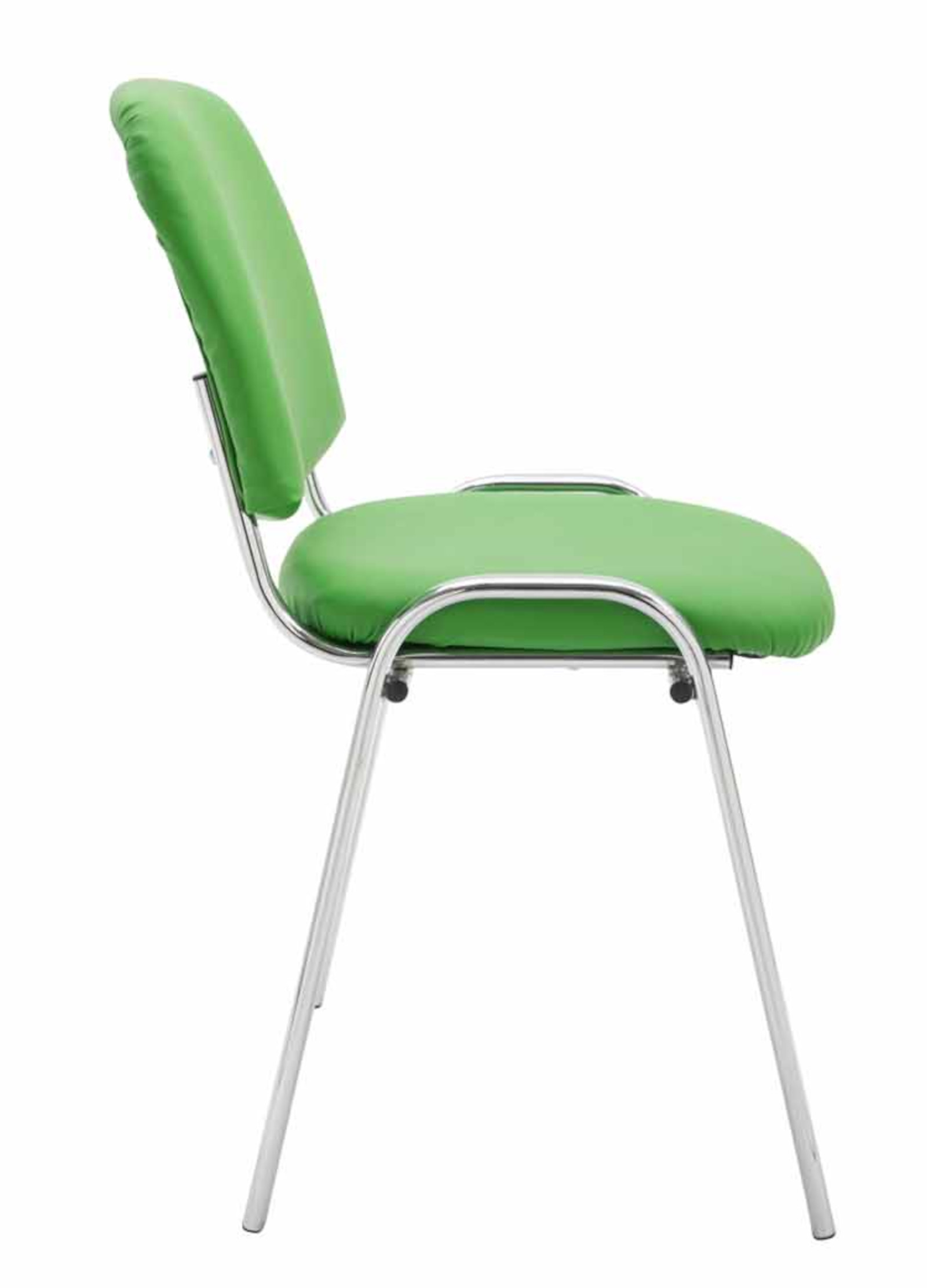 4er Set Stühle Ken Chrom Kunstleder grün