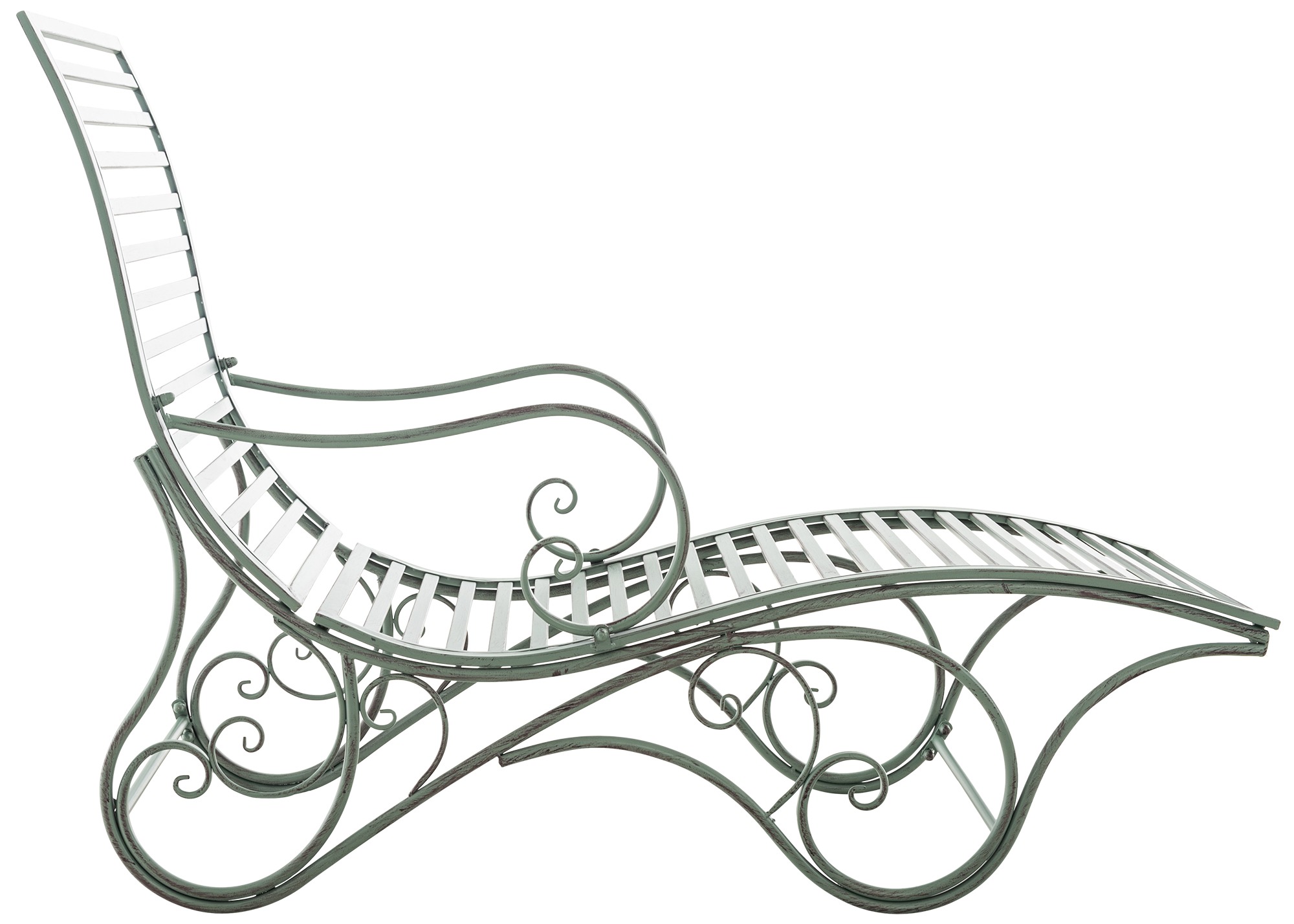 Gartenliege Amiens antik-grün