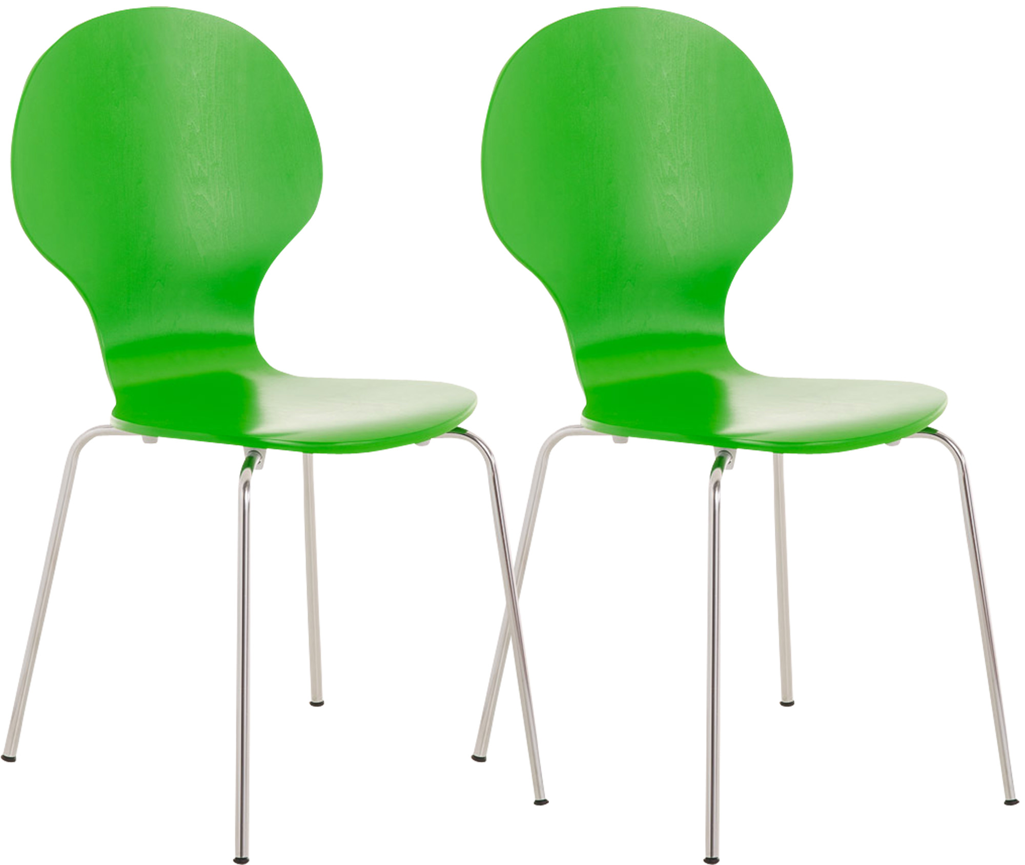 2x Stapelstuhl DIEGO ergonomisch grün
