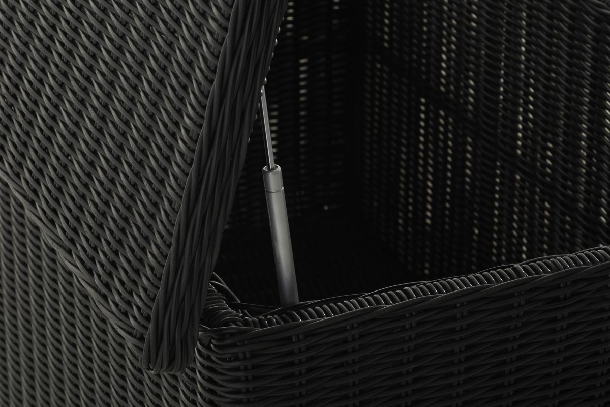 Polyrattan Luxus Auflagenbox 5mm schwarz XL