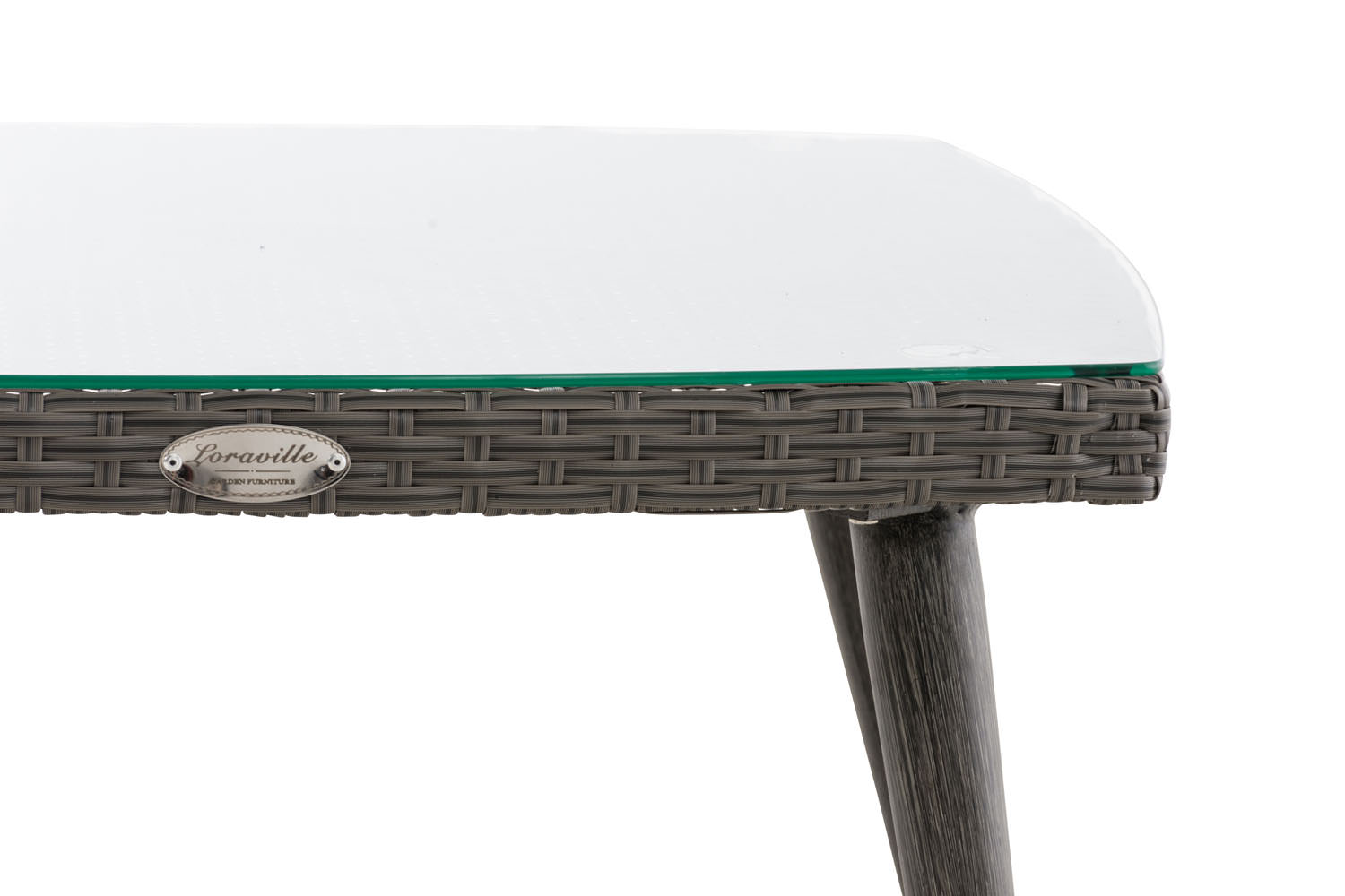 Polyrattan Tisch Ameland grau 30 cm