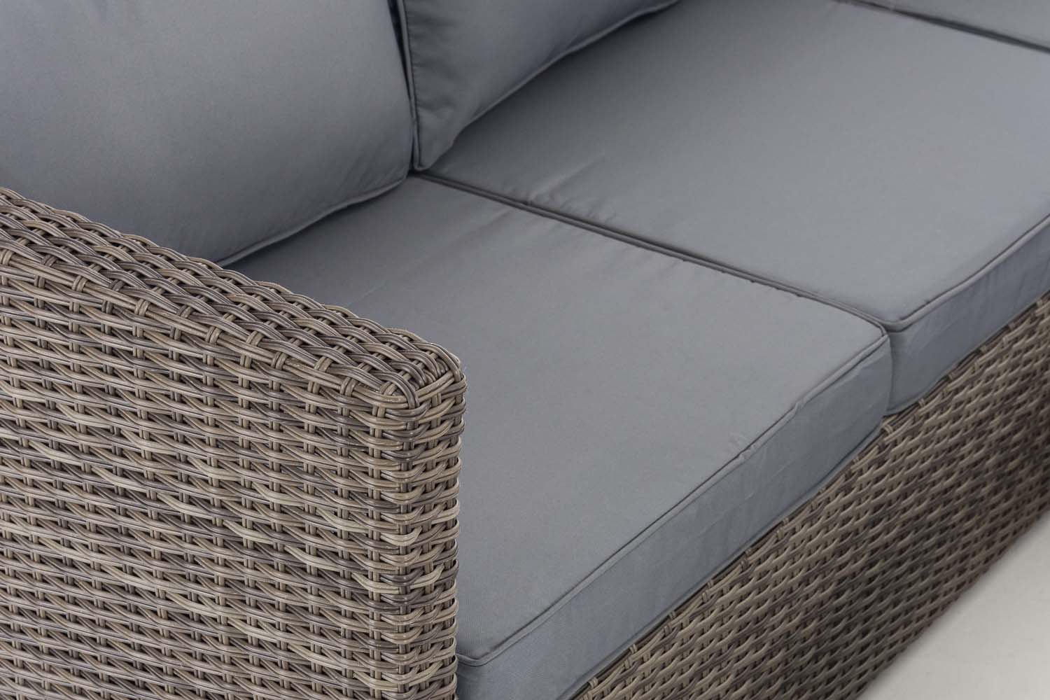 Polyrattan Gartengarnitur Liberi 5mm grau-meliert eisengrau