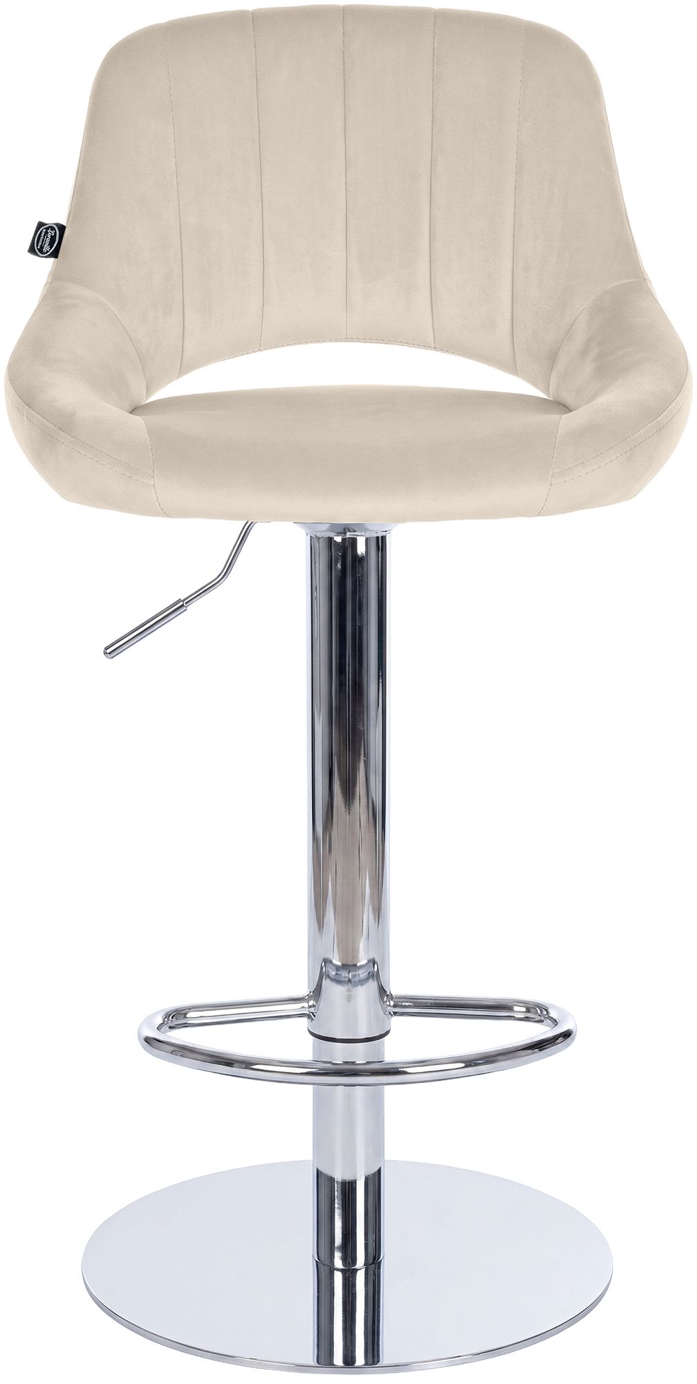 Barhocker Milet Chrom mit extra schwerem Standfuß