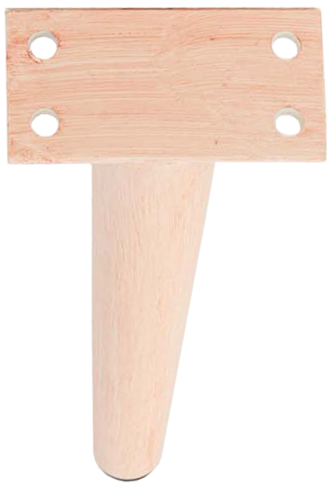 4er Set Möbelfüße hellbraun 21 cm