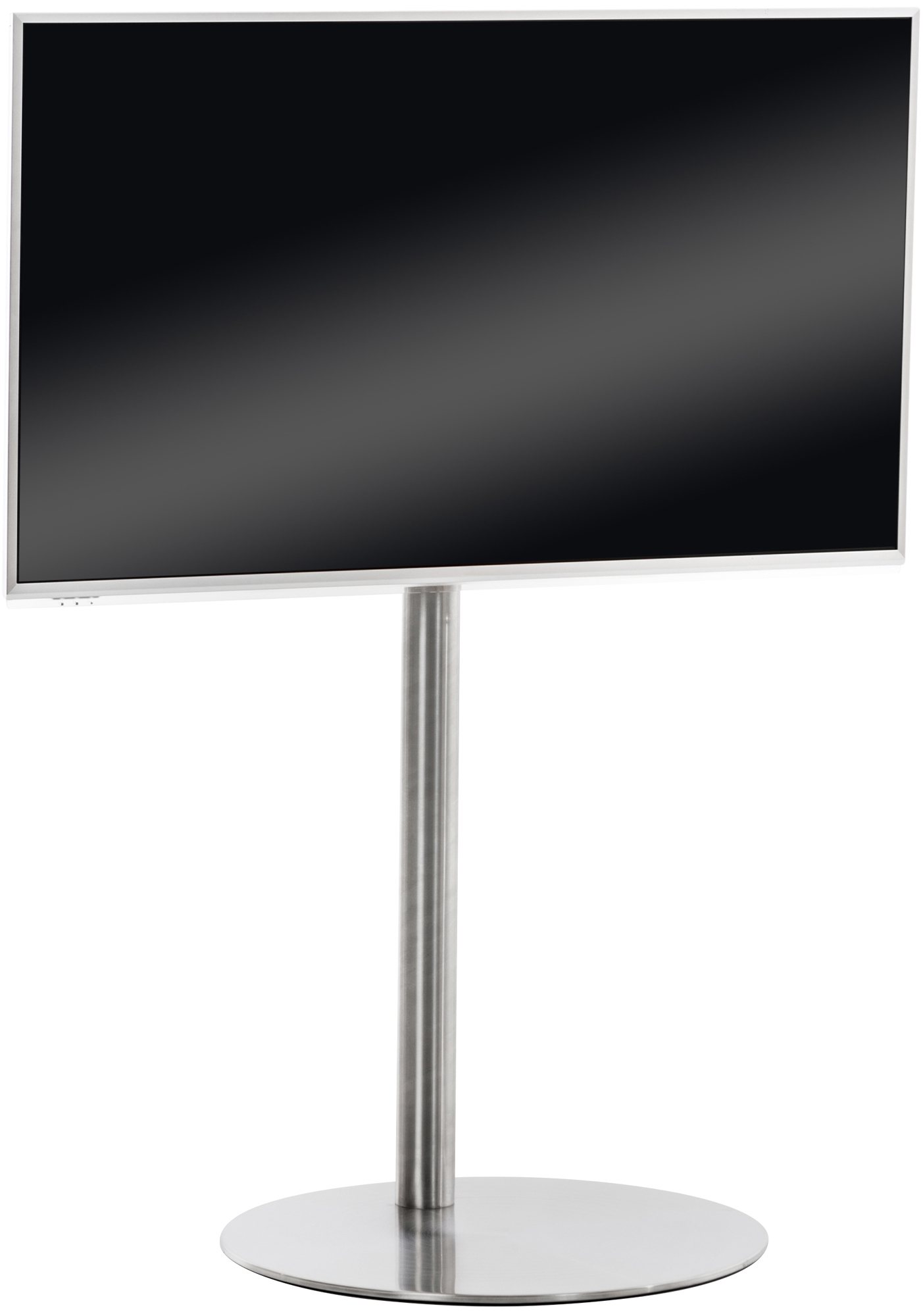 TV Standfuß edelstahl rund