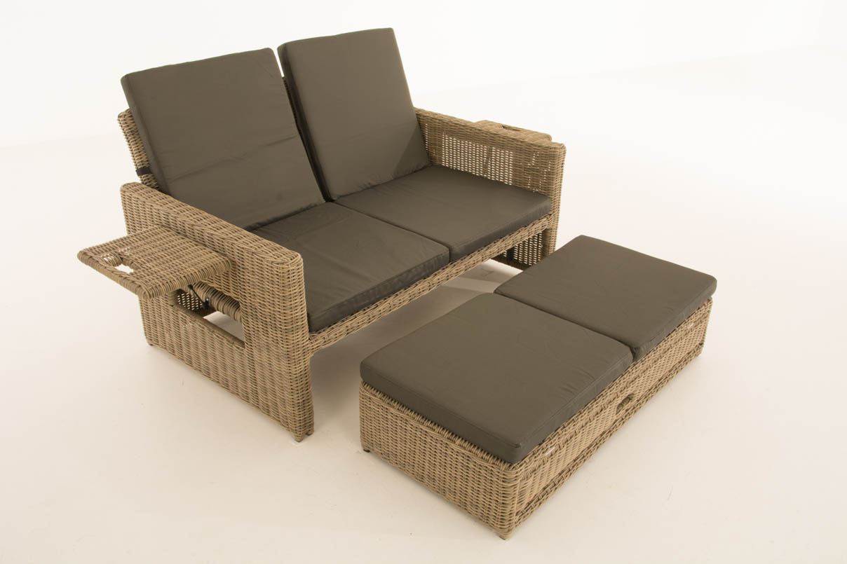 Polyrattan Sofa Ancona 5mm natura anthrazit