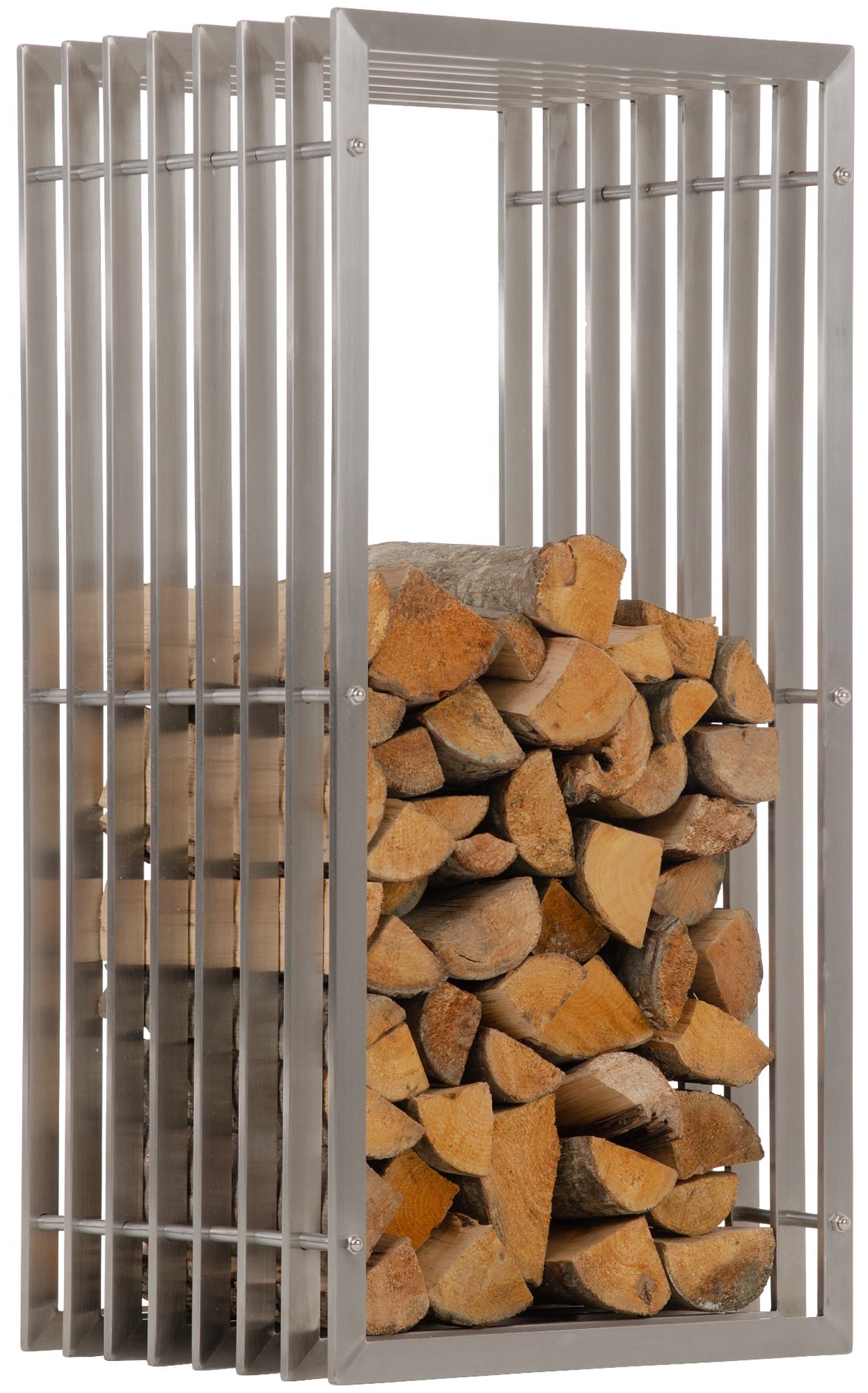 Kaminholzständer Irving Edelstahl 40x50x100 cm