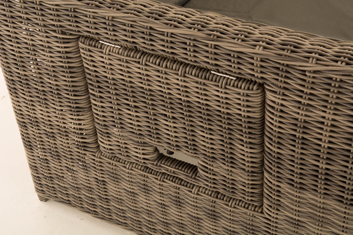 Polyrattan Sofa Ancona 5mm grau-meliert anthrazit
