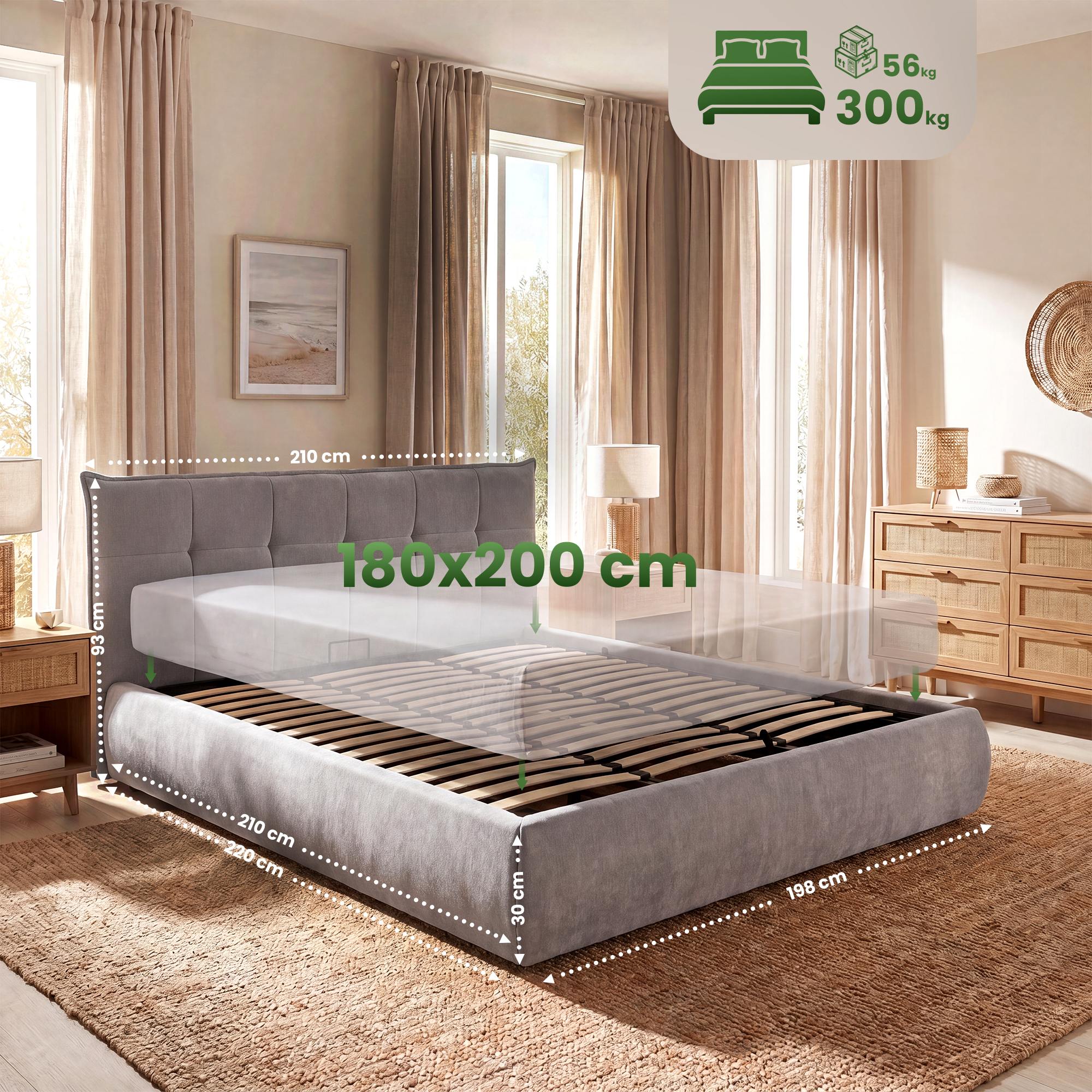 Bett Mirka 180 x 200 cm grau