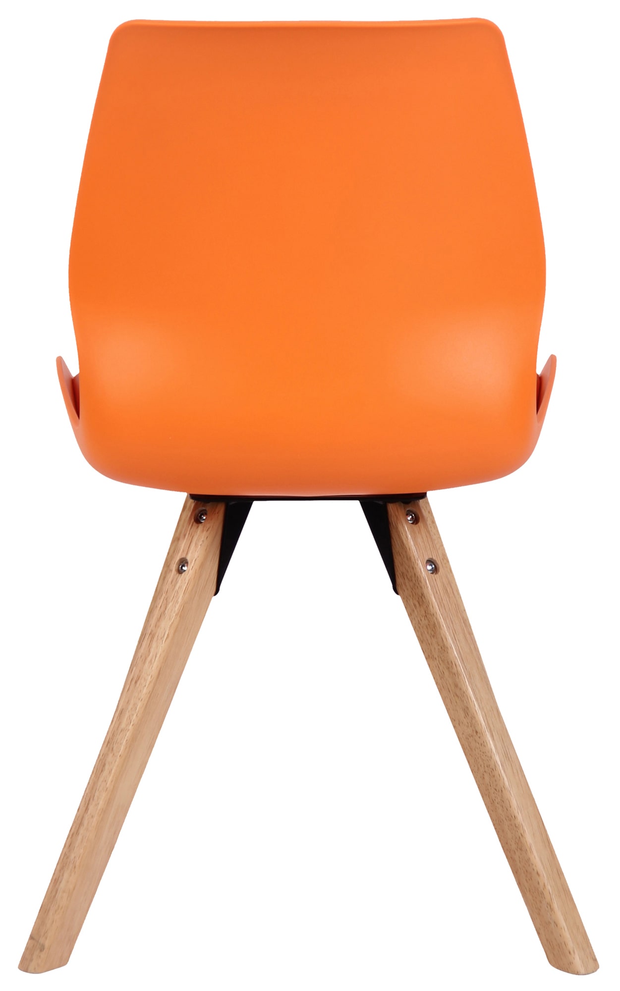 4er Set Stuhl Luna orange Kunststoff