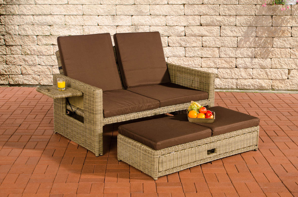 Polyrattan Sofa Ancona 5mm natura terrabraun