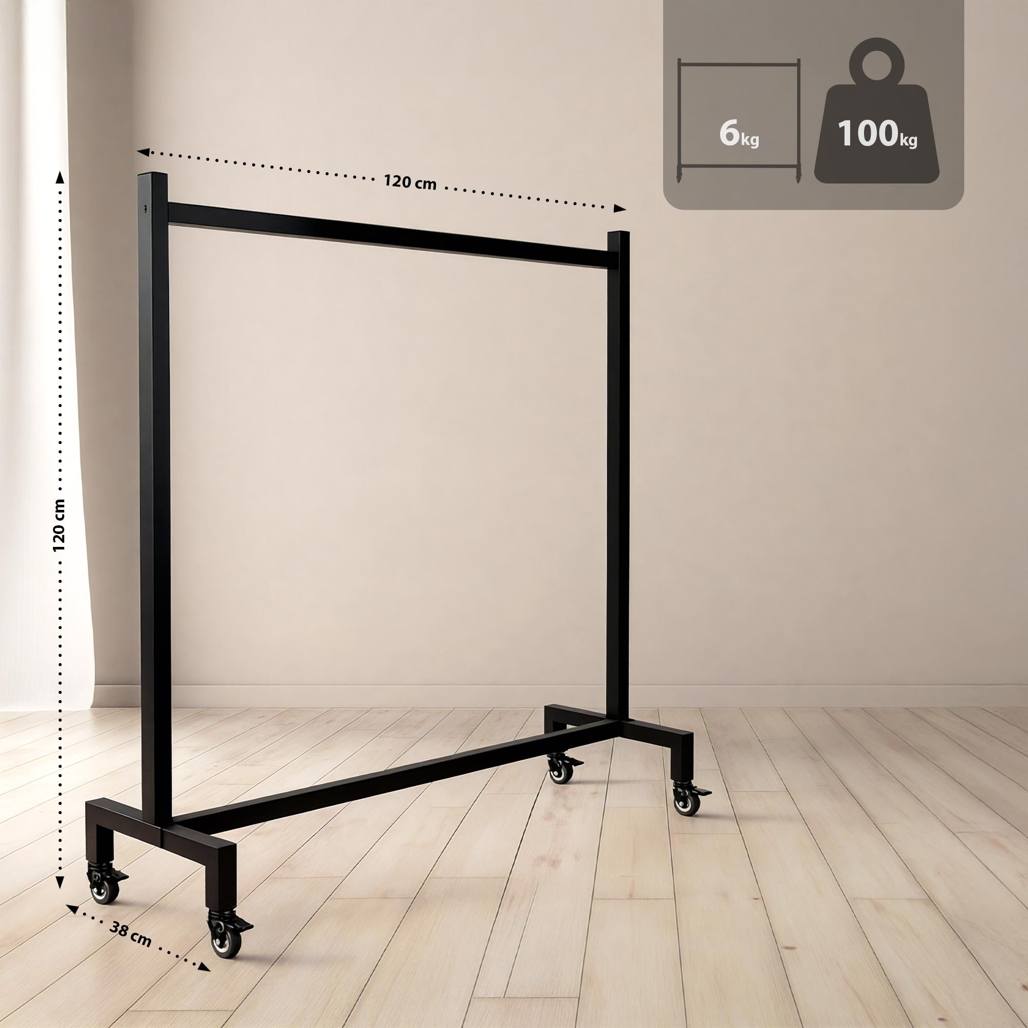 Kleiderständer Gisborne schwarz 120x38x120