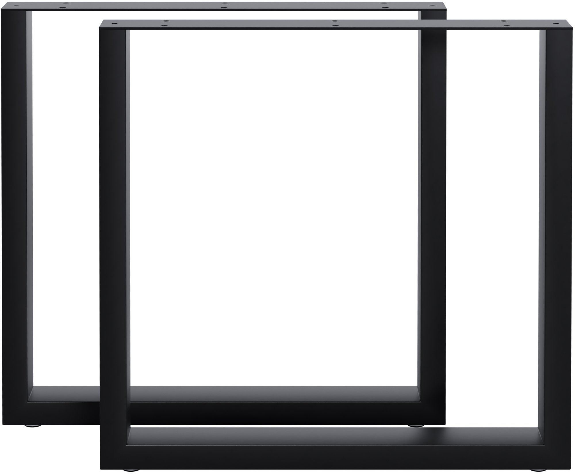 2er Set Tischbeine Ilkan schwarz 70 cm
