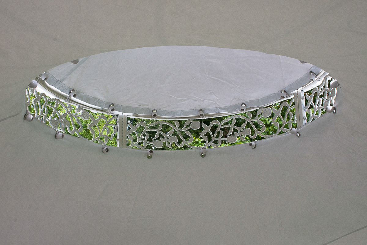 Dach für Luxus Pavillon Romantik weiß Ø 350 cm