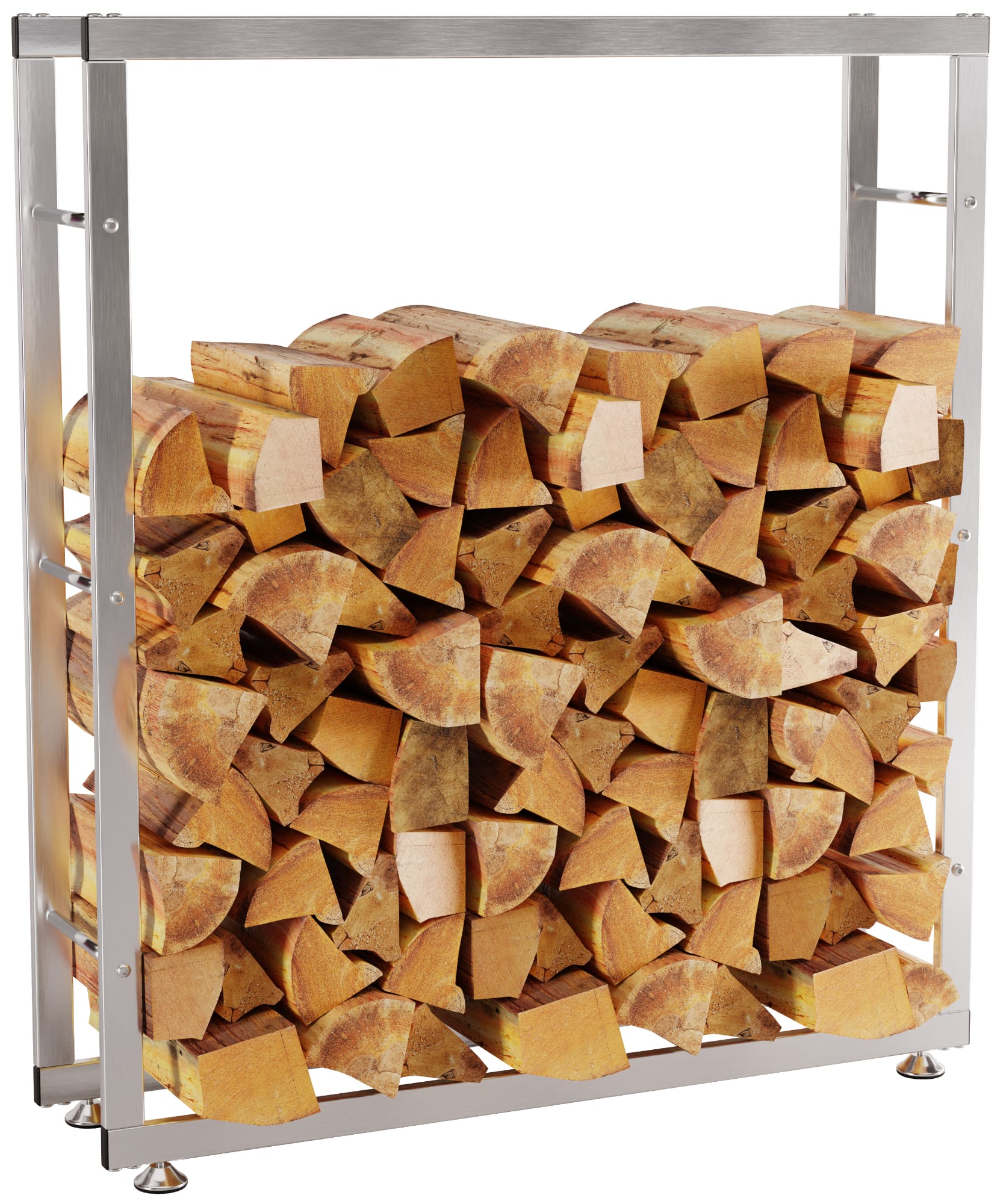 Kaminholzständer Keri V2 Edelstahl edelstahl 25x100x125 cm