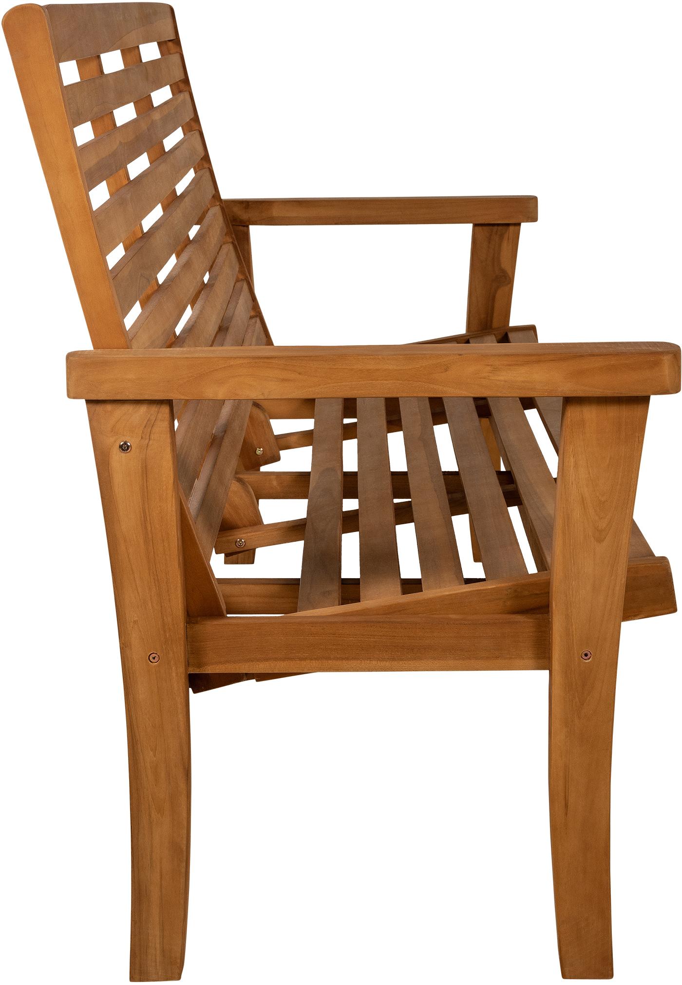 Teakbank Nicosia mit Liegefunktion teak 200 cm