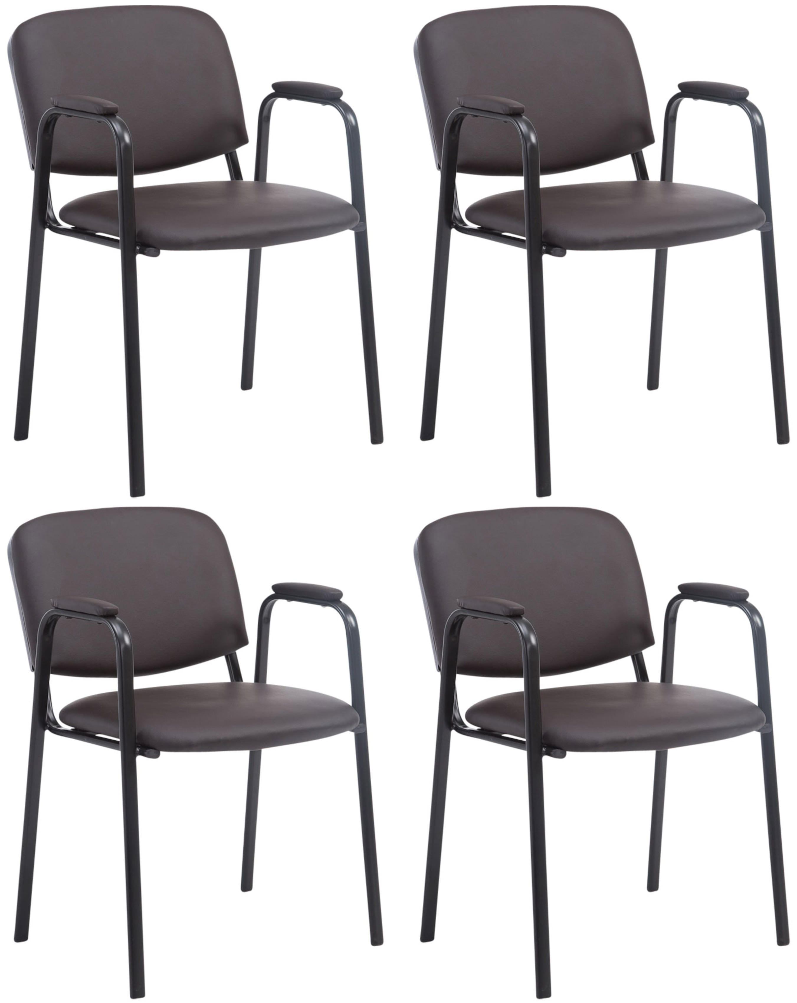 4er Set Stapelstühle Ken Pro Kunstleder