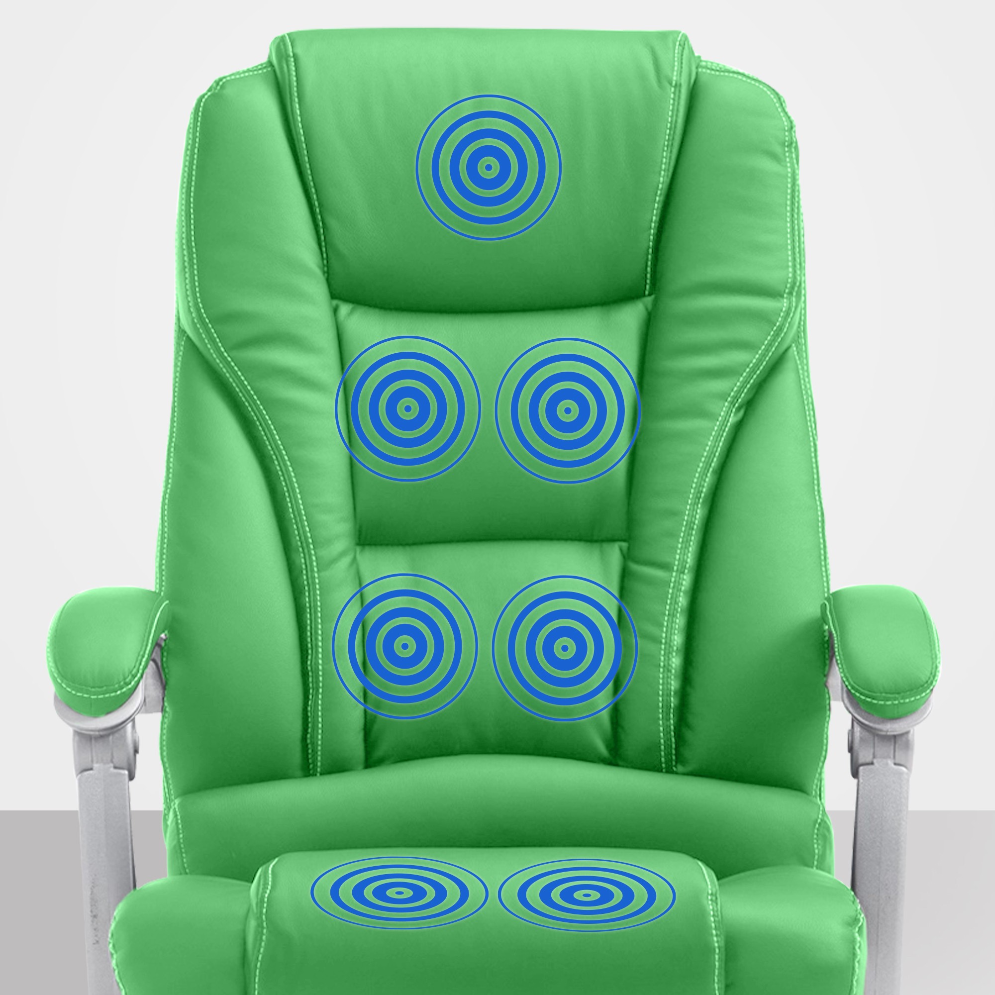 Bürostuhl Pacific mit Massagefunktion Kunstleder grün