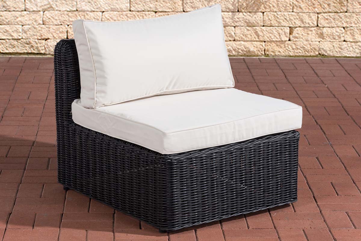 Mittel-Sofa Marbella 5mm schwarz cremeweiß