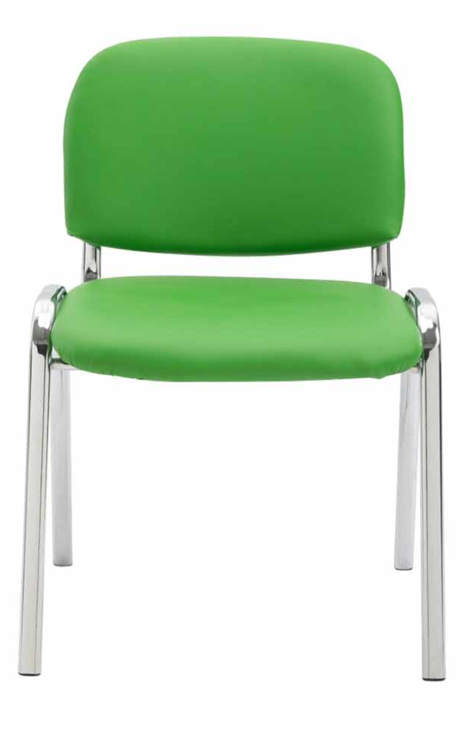 4er Set Stühle Ken Chrom Kunstleder grün