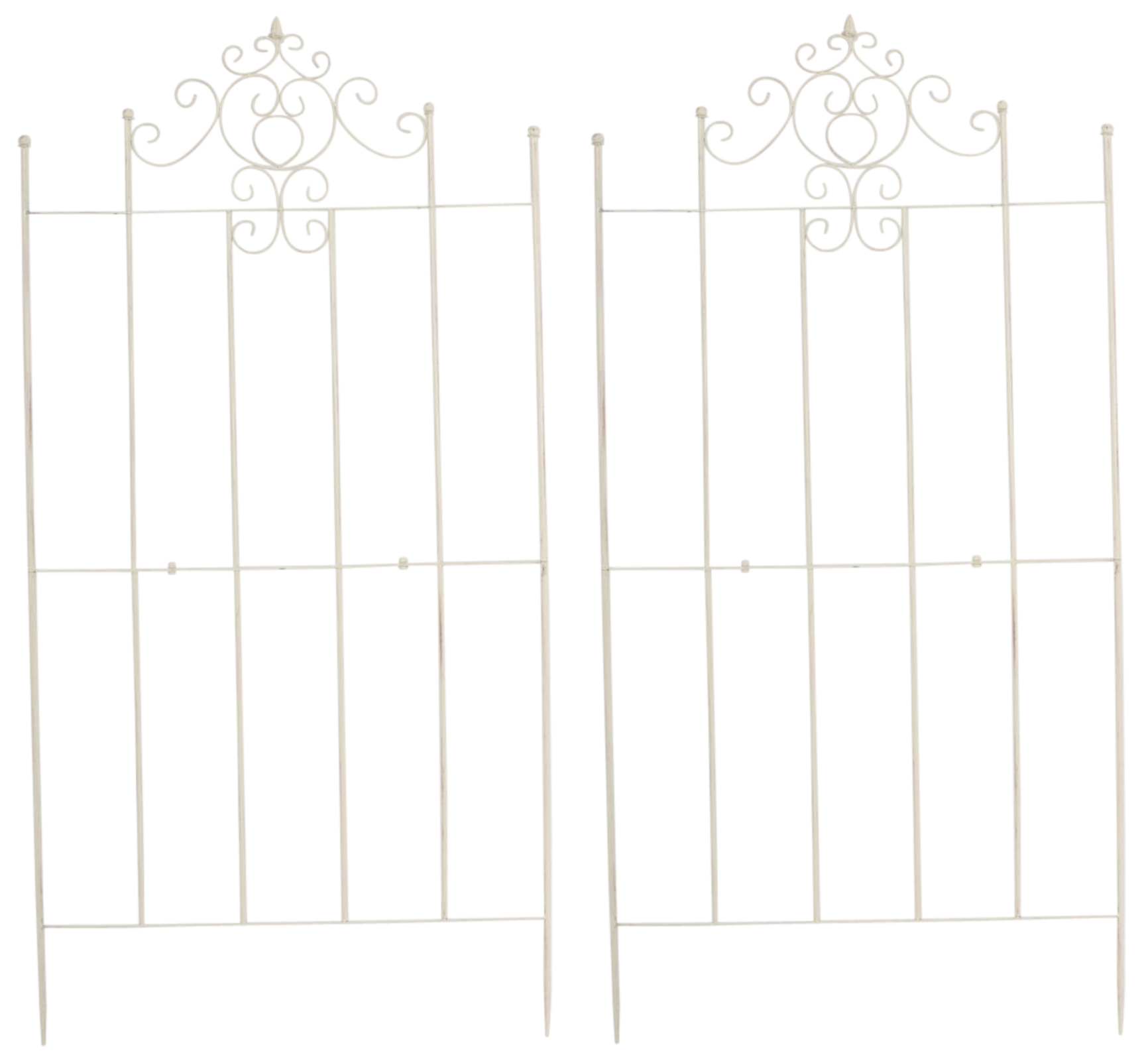 2er Set Rankgitter Paula 170 x 86 cm antik-creme