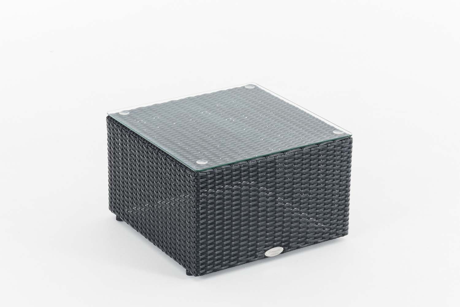 Polyrattan Ecksofa-Garnitur Genero 5mm schwarz eisengrau